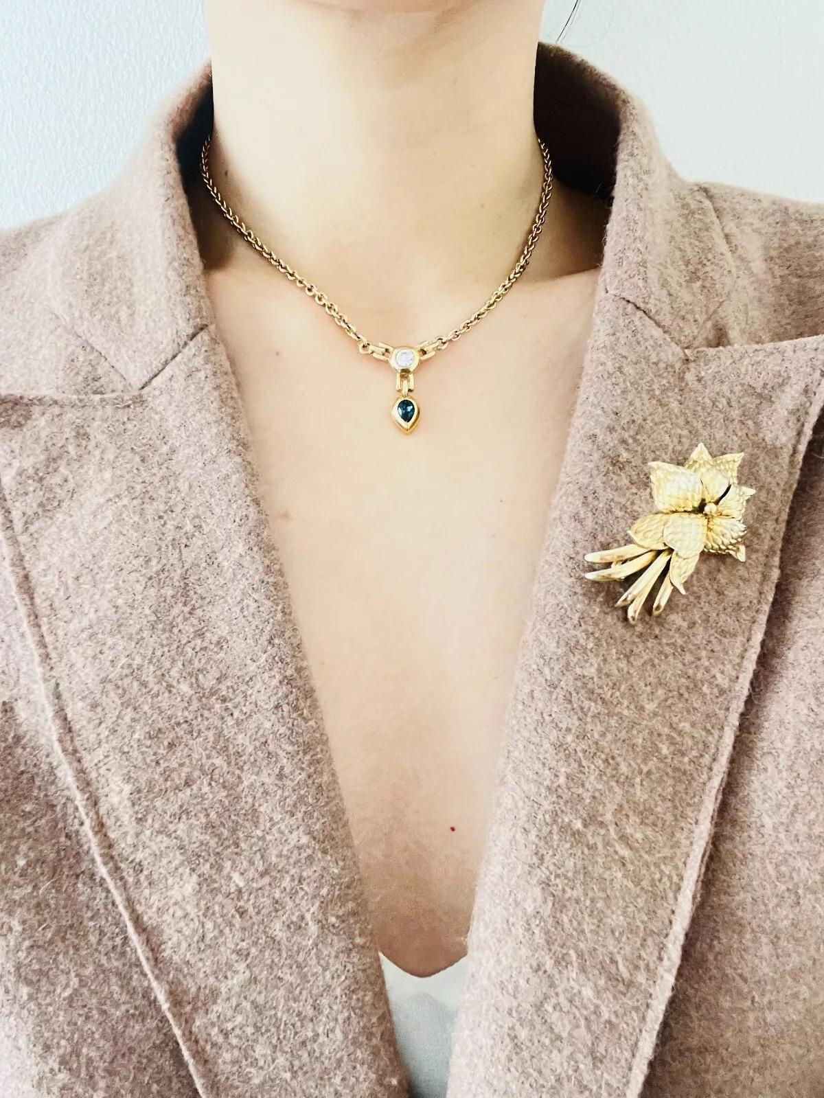 Women's or Men's Christian Dior GROSSE 1963 Vintage Long Curled Flower Blossom Pinecone Brooch For Sale