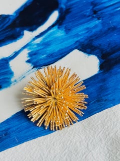 Christian Dior GROSSE 1963 Vintage Sunburst Sputnik Layers Round Rope Brooch