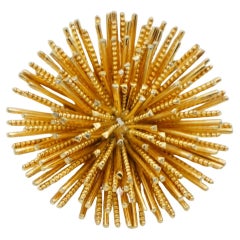 Christian Dior GROSSE 1963 Vintage Sunburst Sputnik Layers Round Rope Brooch