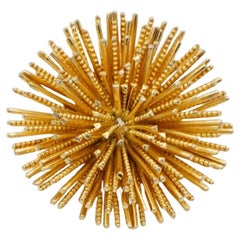 Christian Dior GROSSE 1963 Vintage Sunburst Sputnik Layers Runde Seilbrosche, Vintage