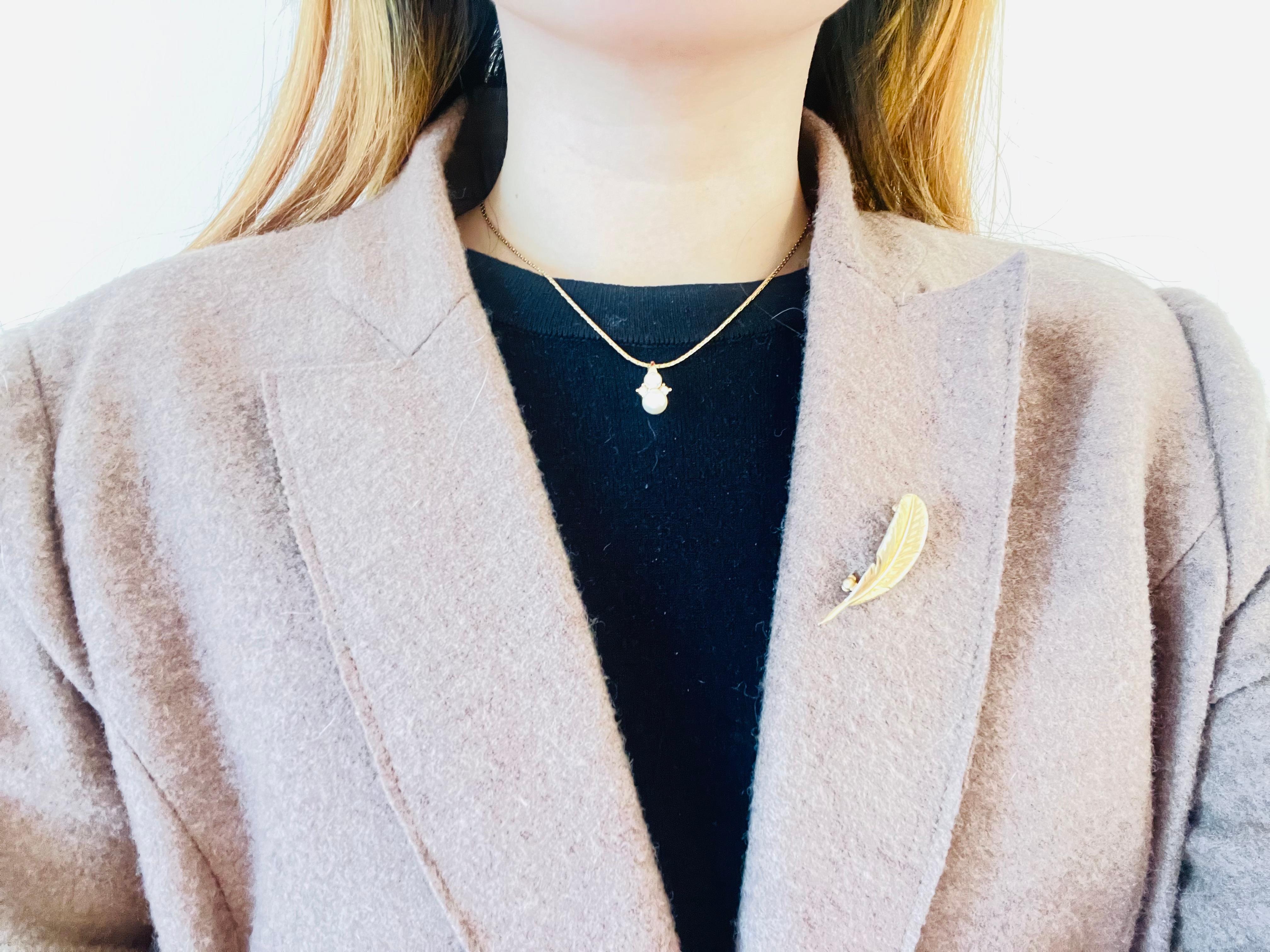 Christian Dior GROSSE 1963 Vintage Vivid Modernist Long Leaf Gold Palm Brooch For Sale 2
