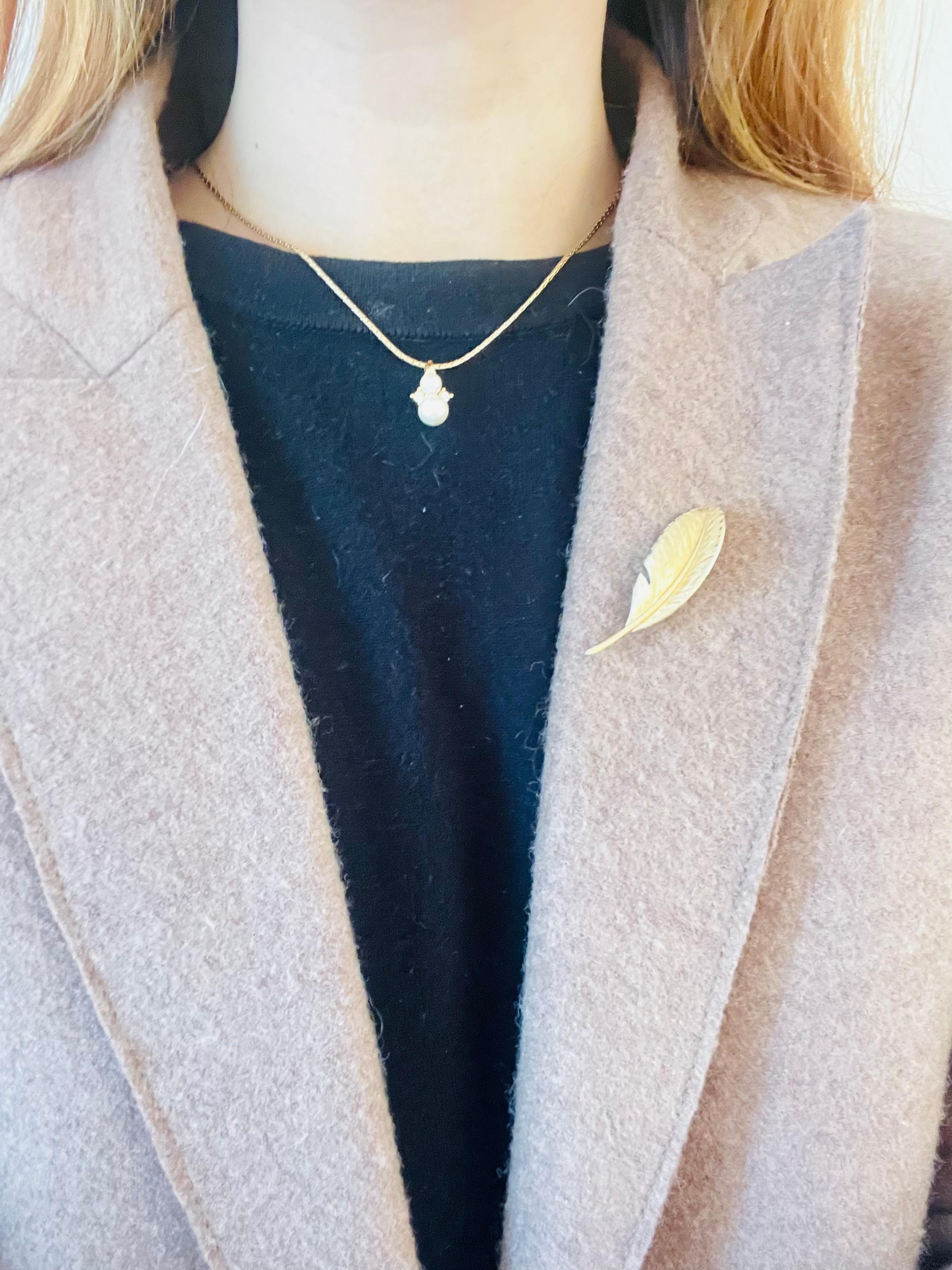 Christian Dior GROSSE 1963 Vintage Vivid Modernist Long Leaf Gold Palm Brooch For Sale 3