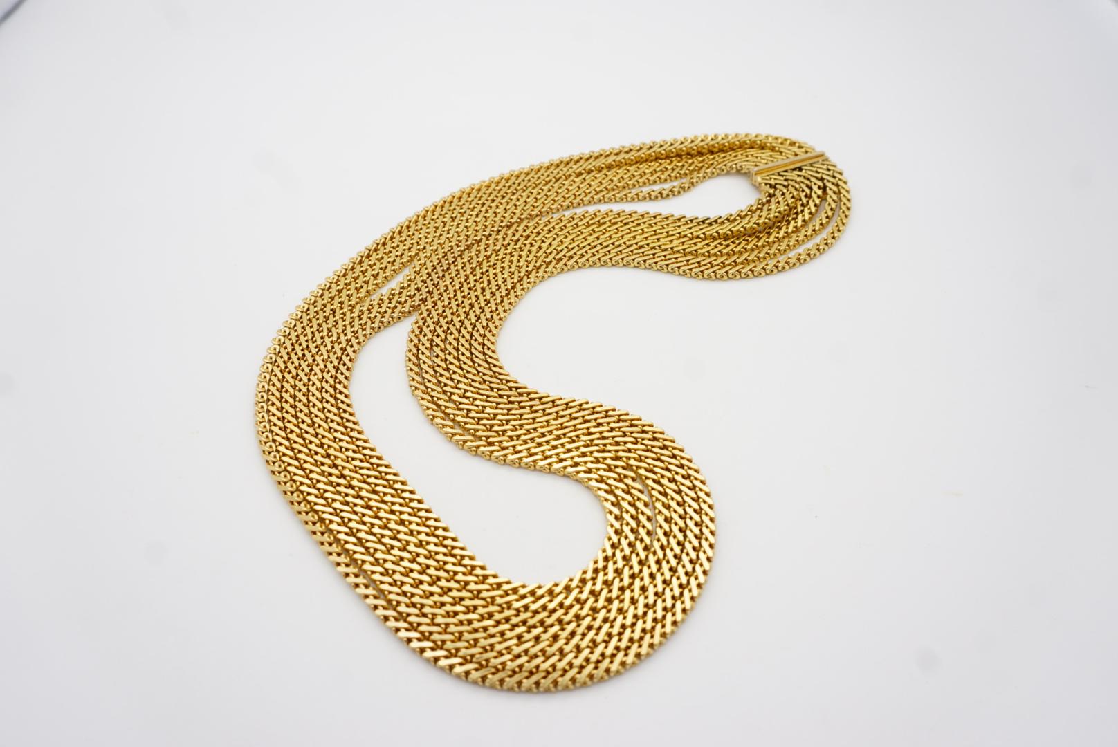 Christian Dior GROSSE 1964 Collana unisex a sette fili con catena a maglia grossa in vendita 7