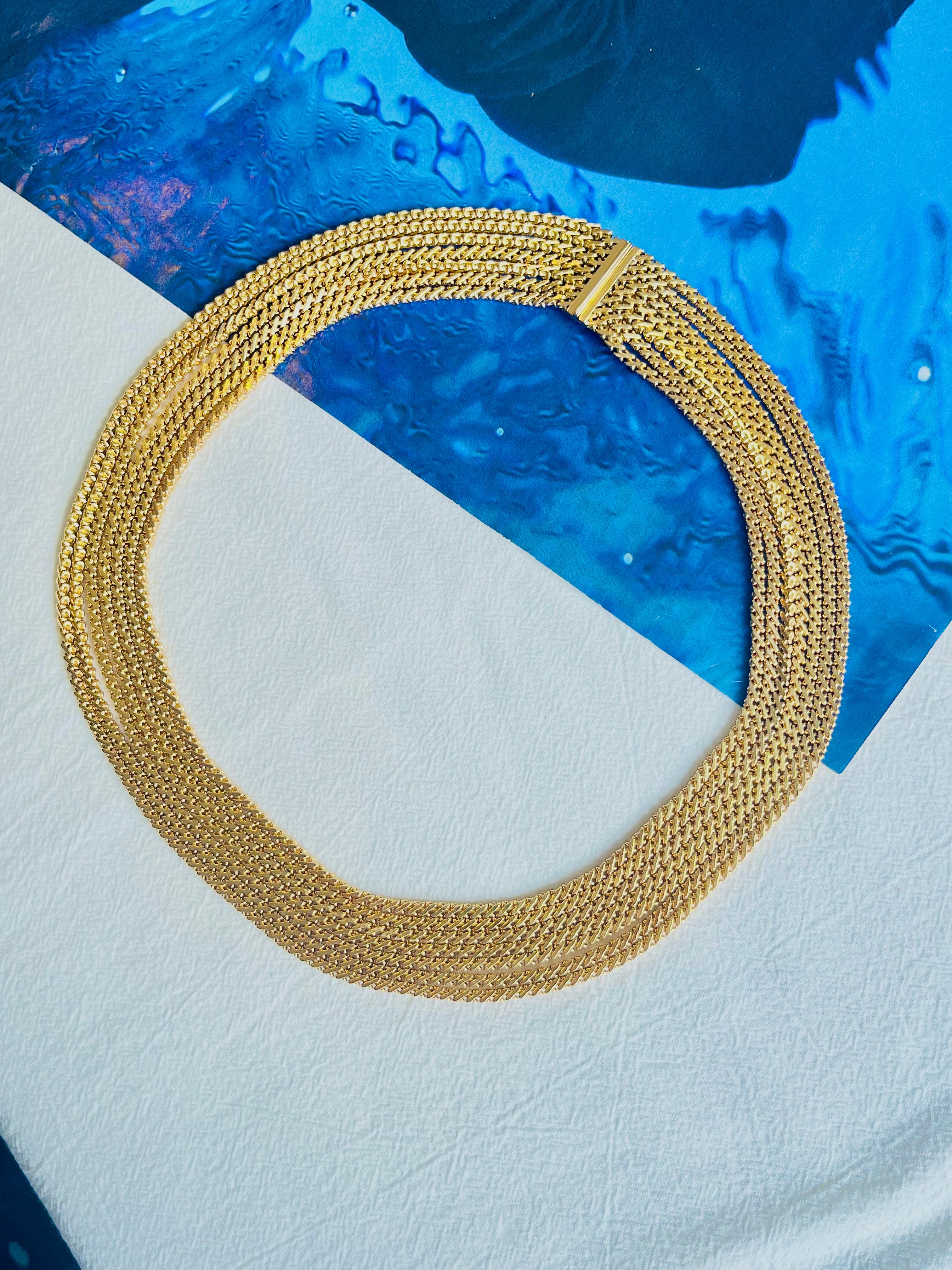 Art Déco Christian Dior GROSSE 1964 Collana unisex a sette fili con catena a maglia grossa in vendita