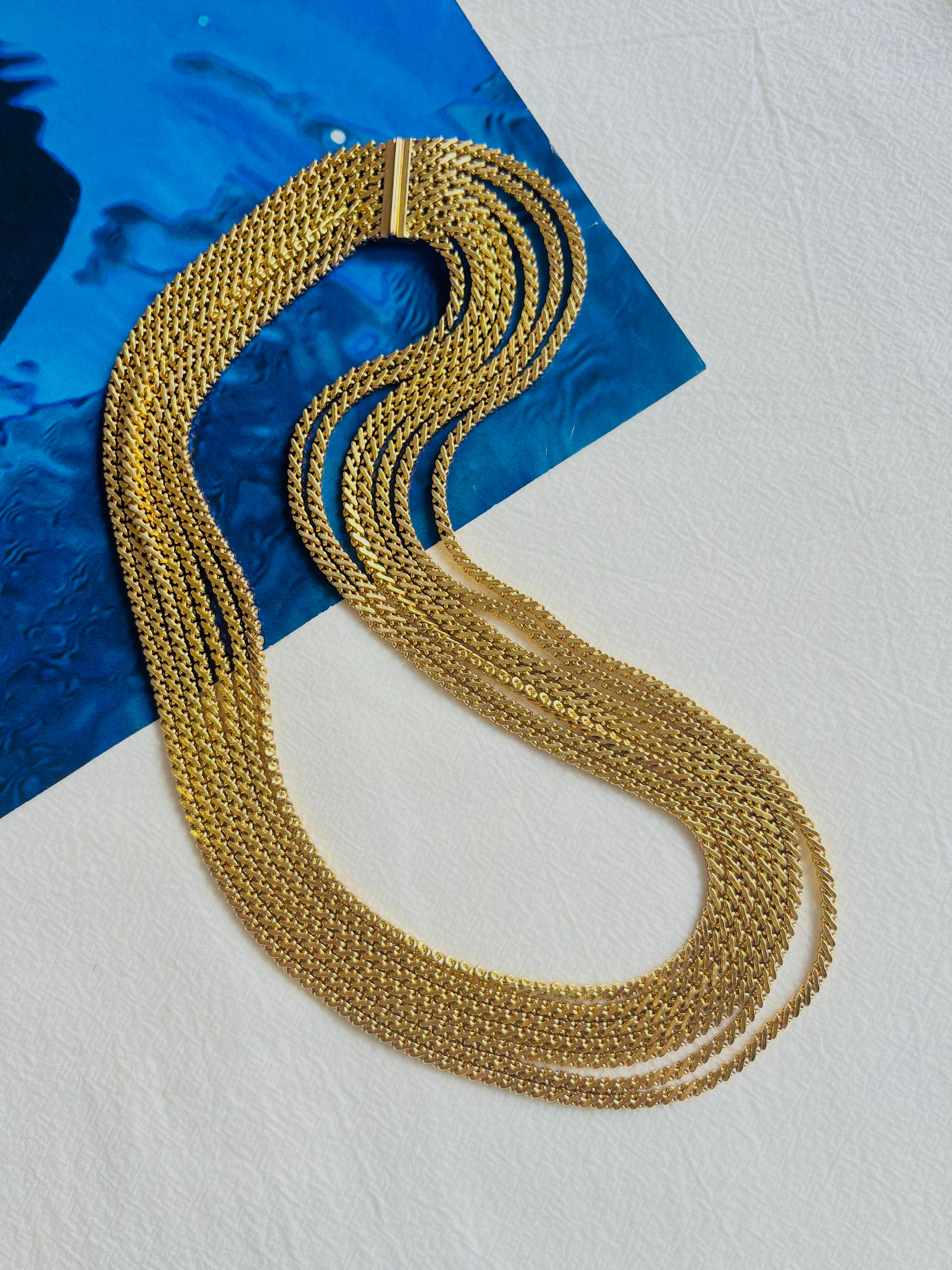 da uomo o donna Christian Dior GROSSE 1964 Collana unisex a sette fili con catena a maglia grossa in vendita