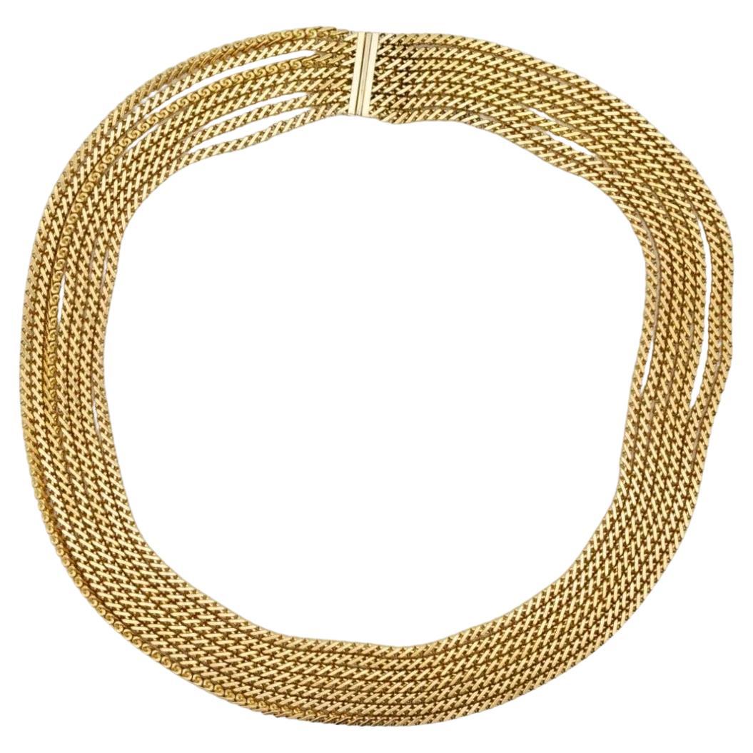Christian Dior GROSSE 1964 Unisex Seven 7 Strands Layers Chain Chunky Necklace For Sale