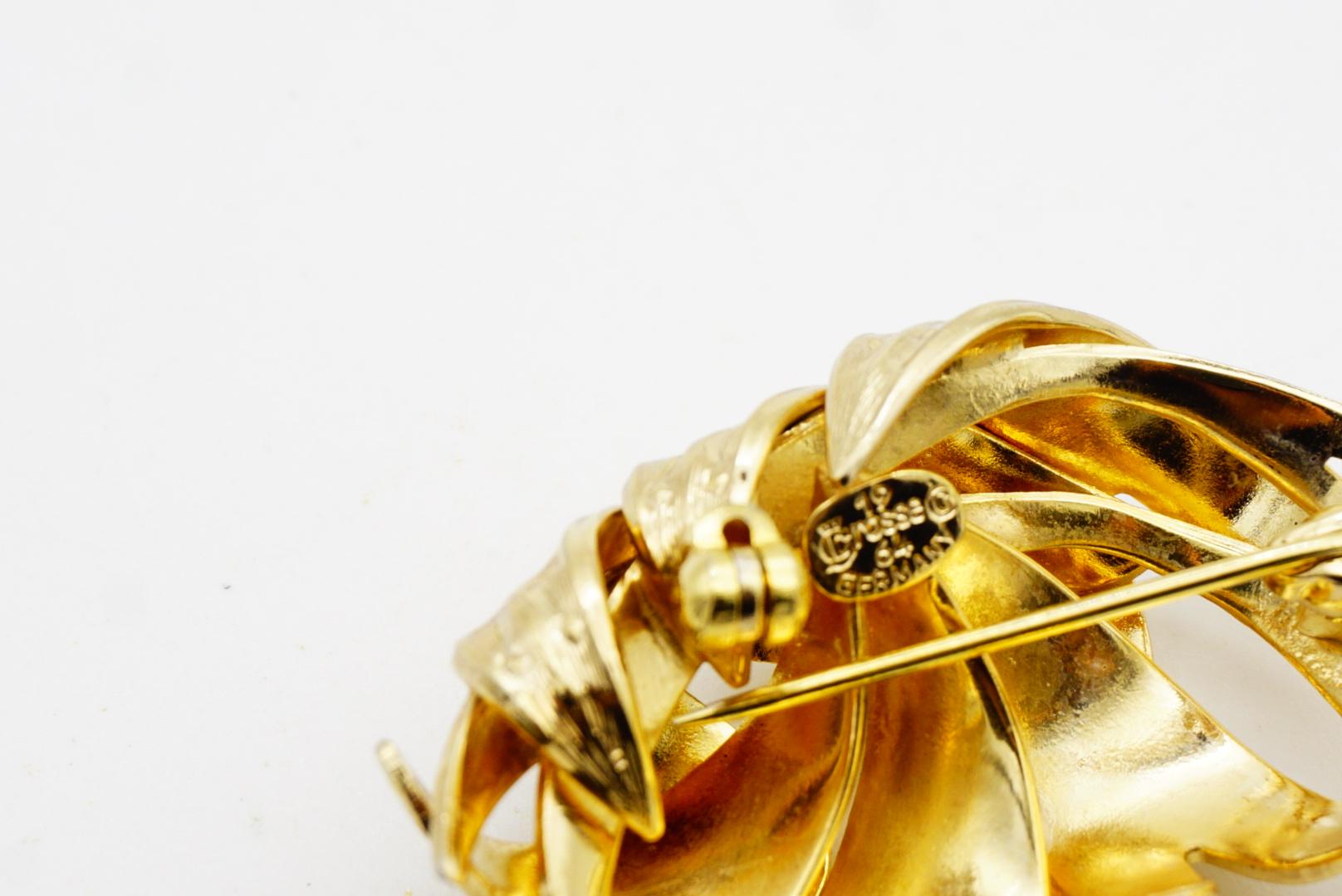 Christian Dior GROSSE 1964 Vintage Abstracted Interlocked Rope Modernist Brooch For Sale 10