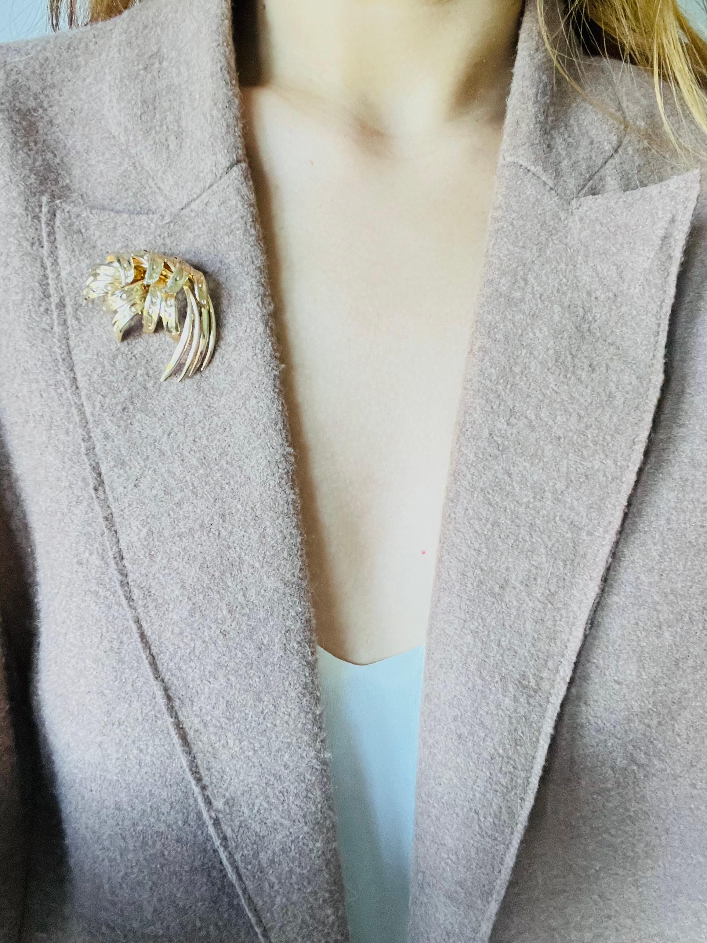 Christian Dior GROSSE 1964 Vintage Abstracted Interlocked Rope Modernist Brooch For Sale 2