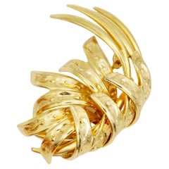 Christian Dior GROSSE 1964 Vintage Abstracted Interlocked Rope Modernist Brooch