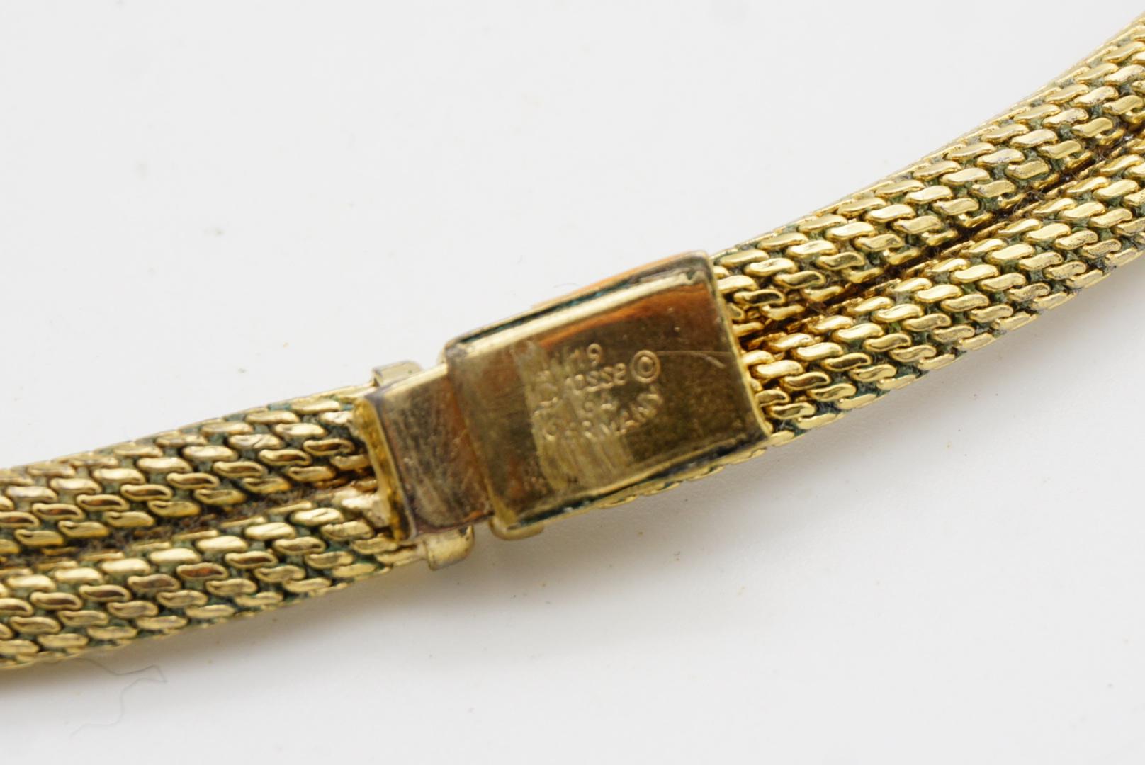 Christian Dior GROSSE 1964 Vintage Mesh Schlangen-Seil-Kragen-Halskette Choker Gold Halskette im Angebot 8