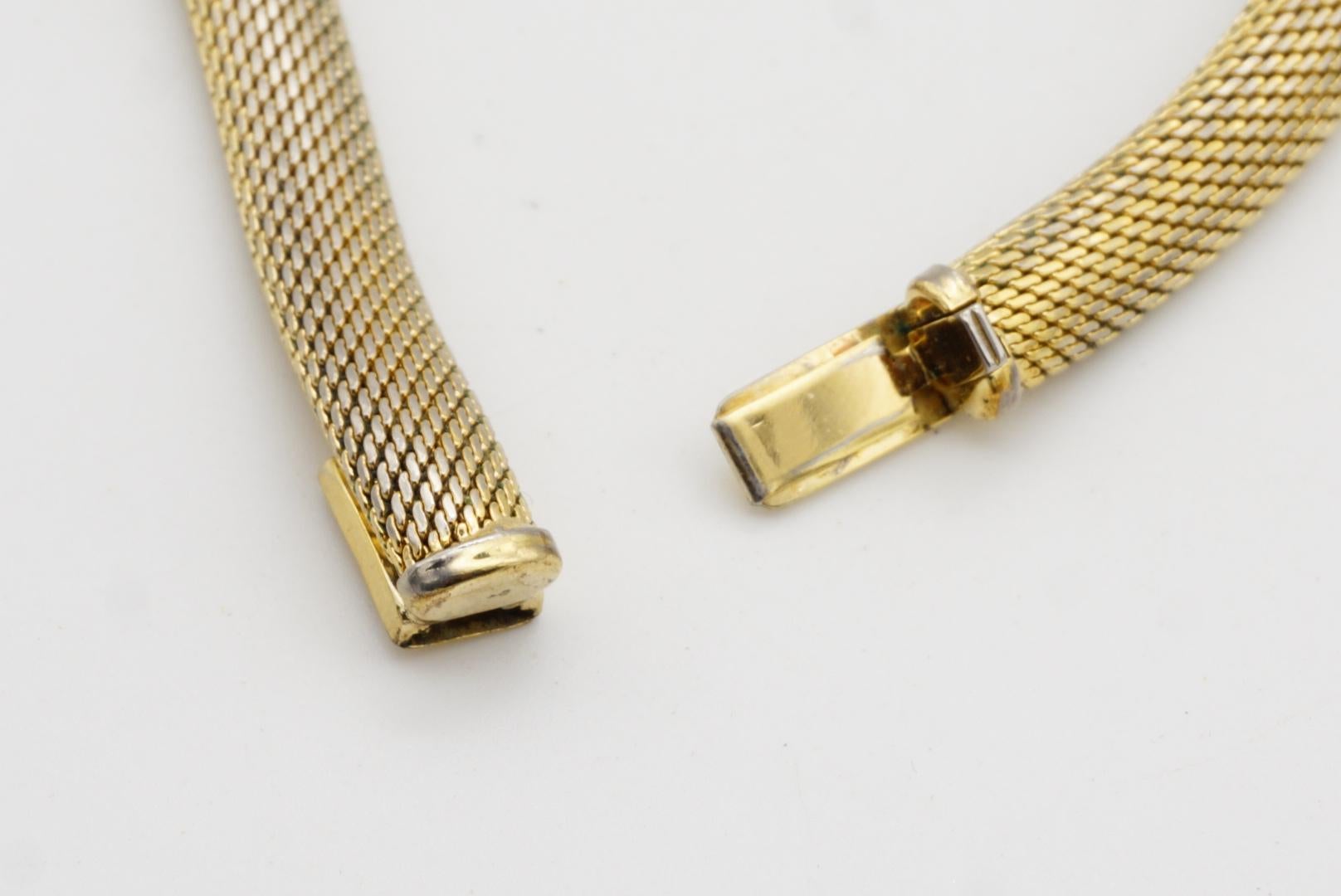 Christian Dior GROSSE 1964 Vintage Mesh Schlangen-Seil-Kragen-Halskette Choker Gold Halskette im Angebot 9