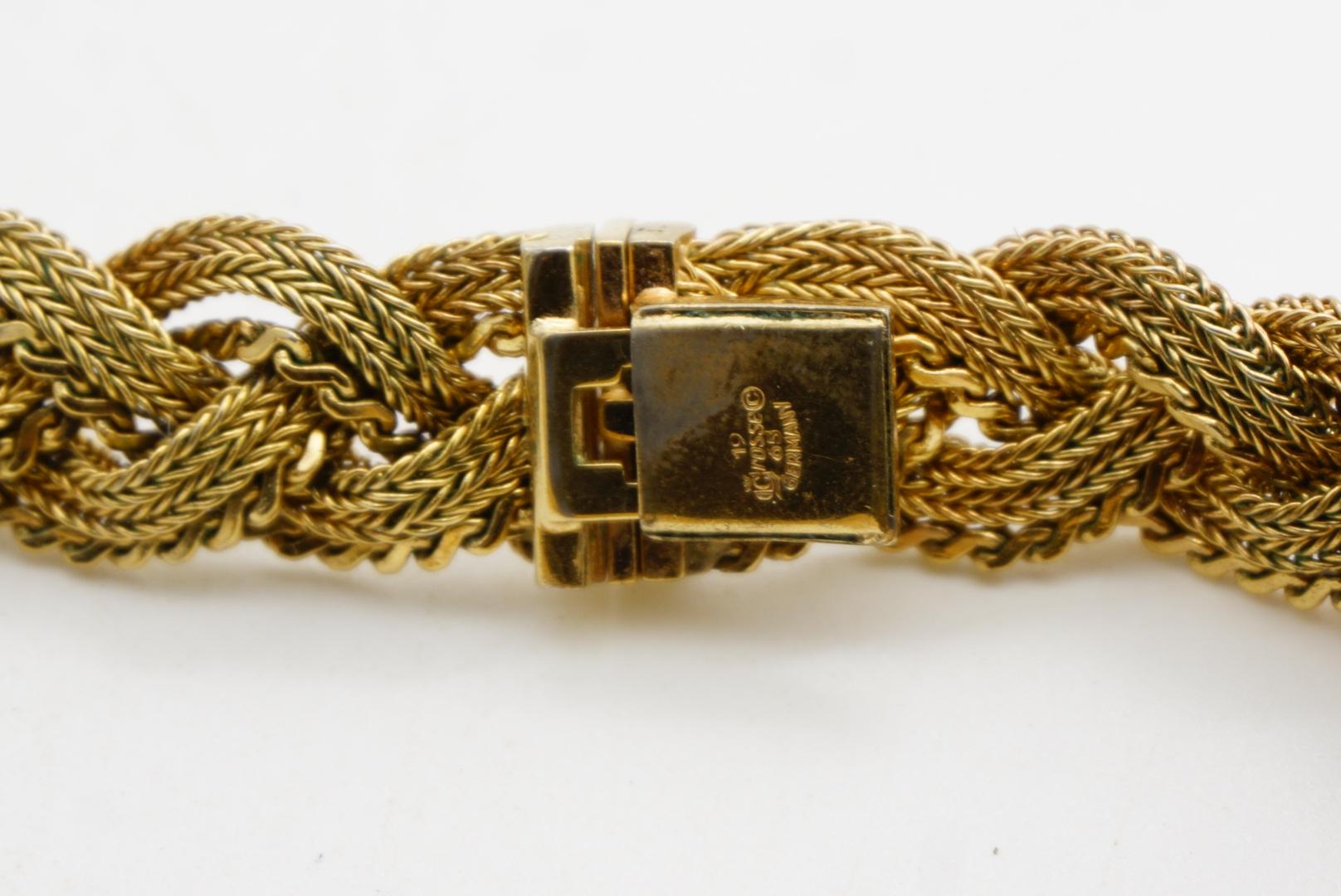 Christian Dior GROSSE 1965 Collana con nodo intrecciato e rete intrecciata in vendita 9