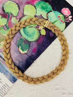 Christian Dior GROSSE 1965 Braided Knot Woven Mesh Intertwined Collar Necklace