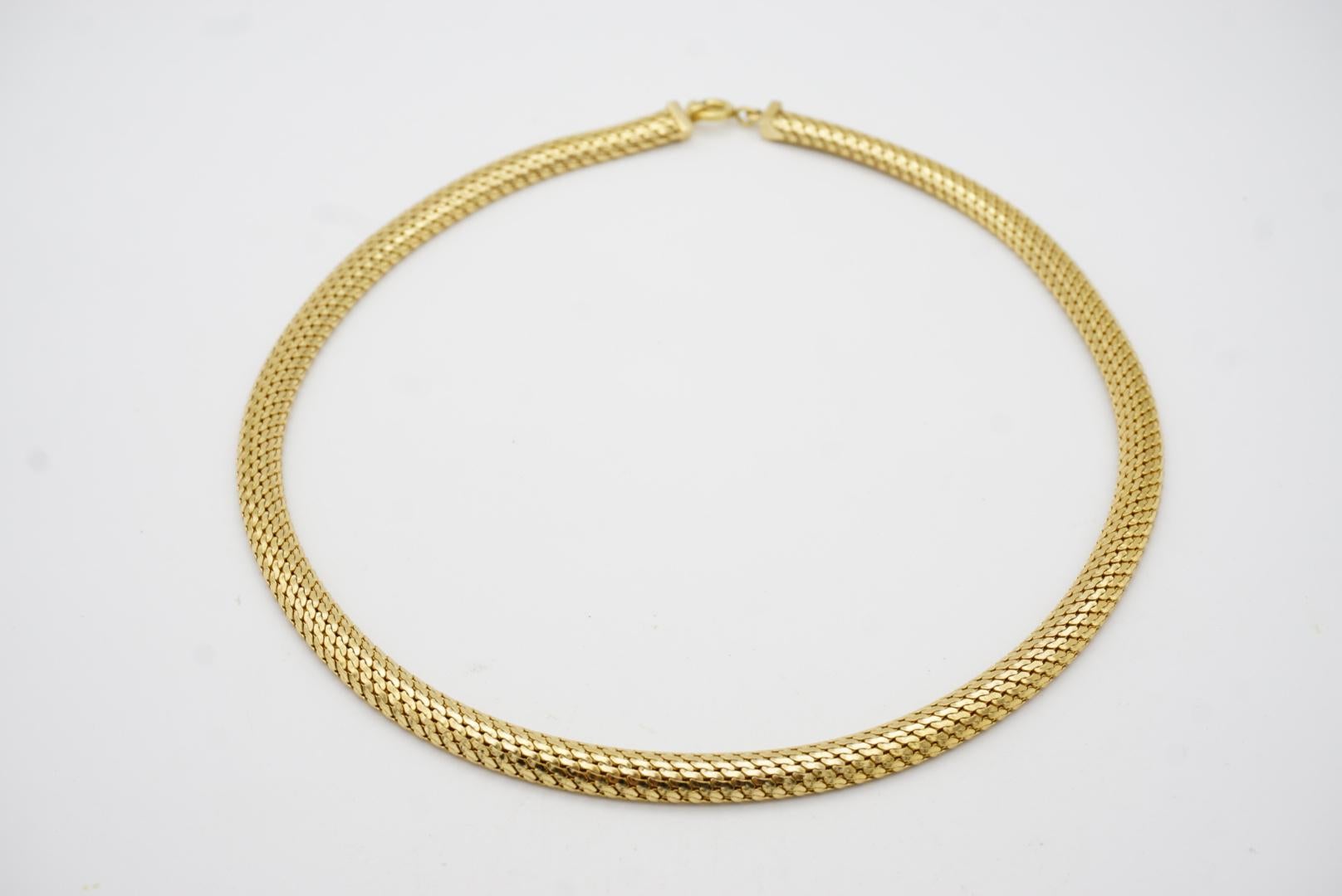 Christian Dior GROSSE 1965 Herringbone Classic Curb Woven Chain Rope Necklace 6