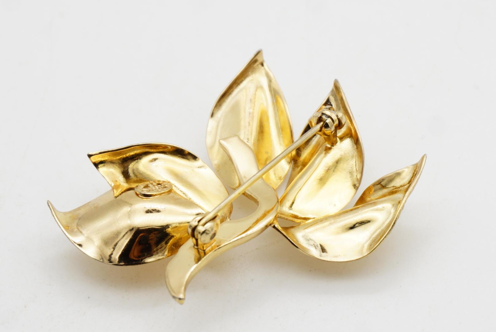 Christian Dior GROSSE 1965 Vintage Five Large Wavy Leaf Flower
