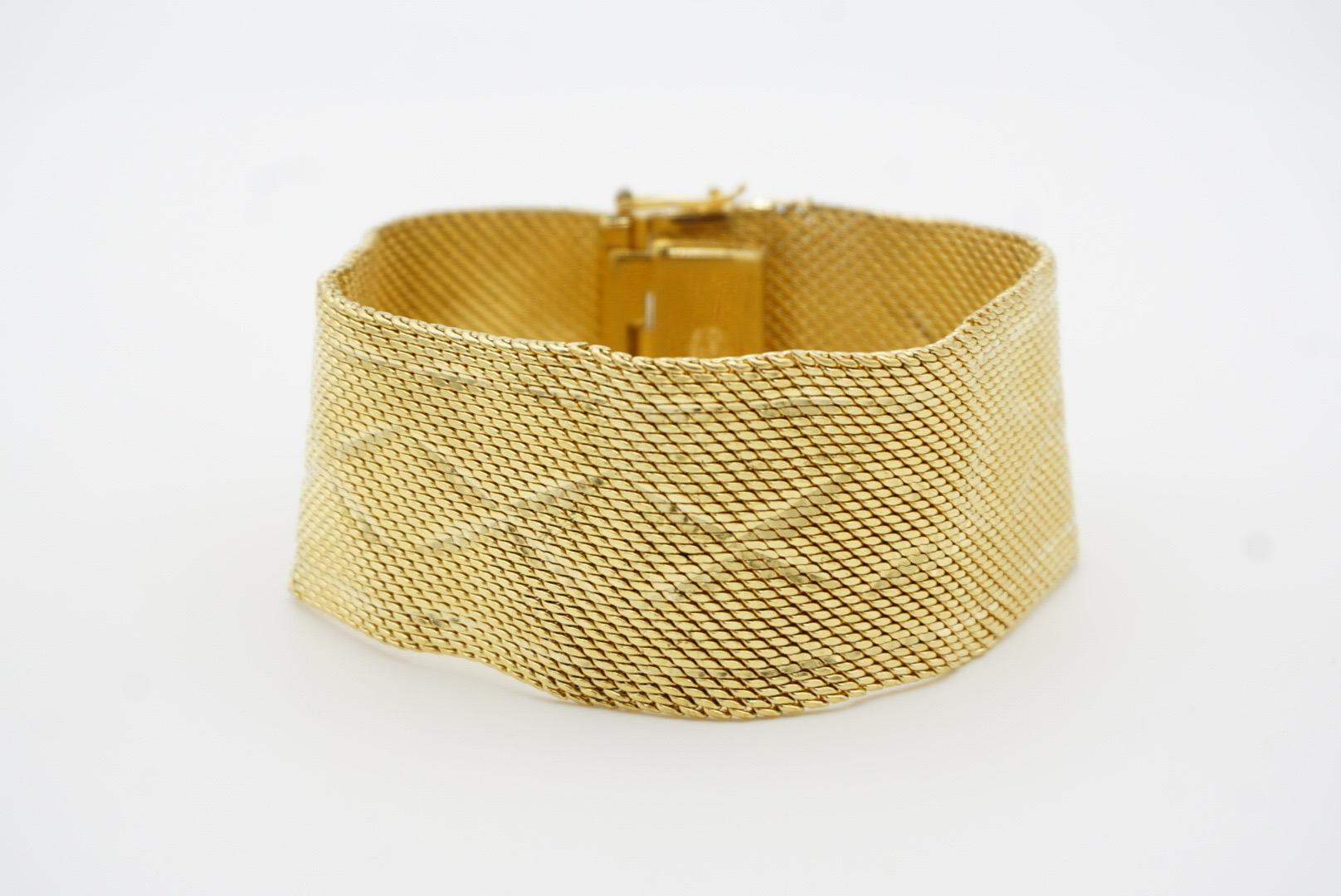 Christian Dior GROSSE 1966 Unisex Cross Diamond Woven Mesh Modernist Bracelet 8