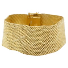 Christian Dior GROSSE 1966 Unisex Cross Diamond Woven Mesh Modernist Bracelet