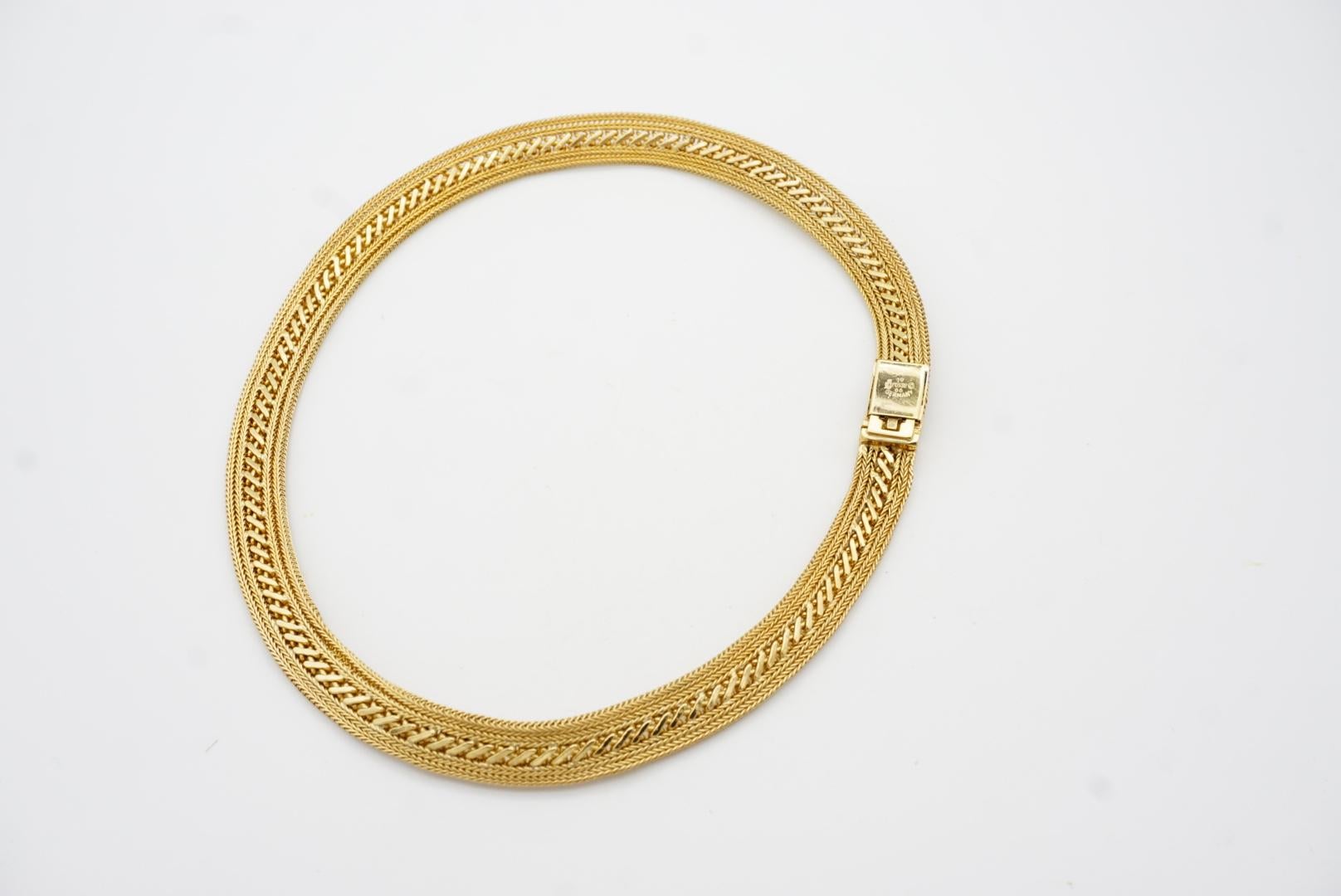 Christian Dior GROSSE 1966 Vintage Interlock Woven Herringbone Openwork Necklace 7