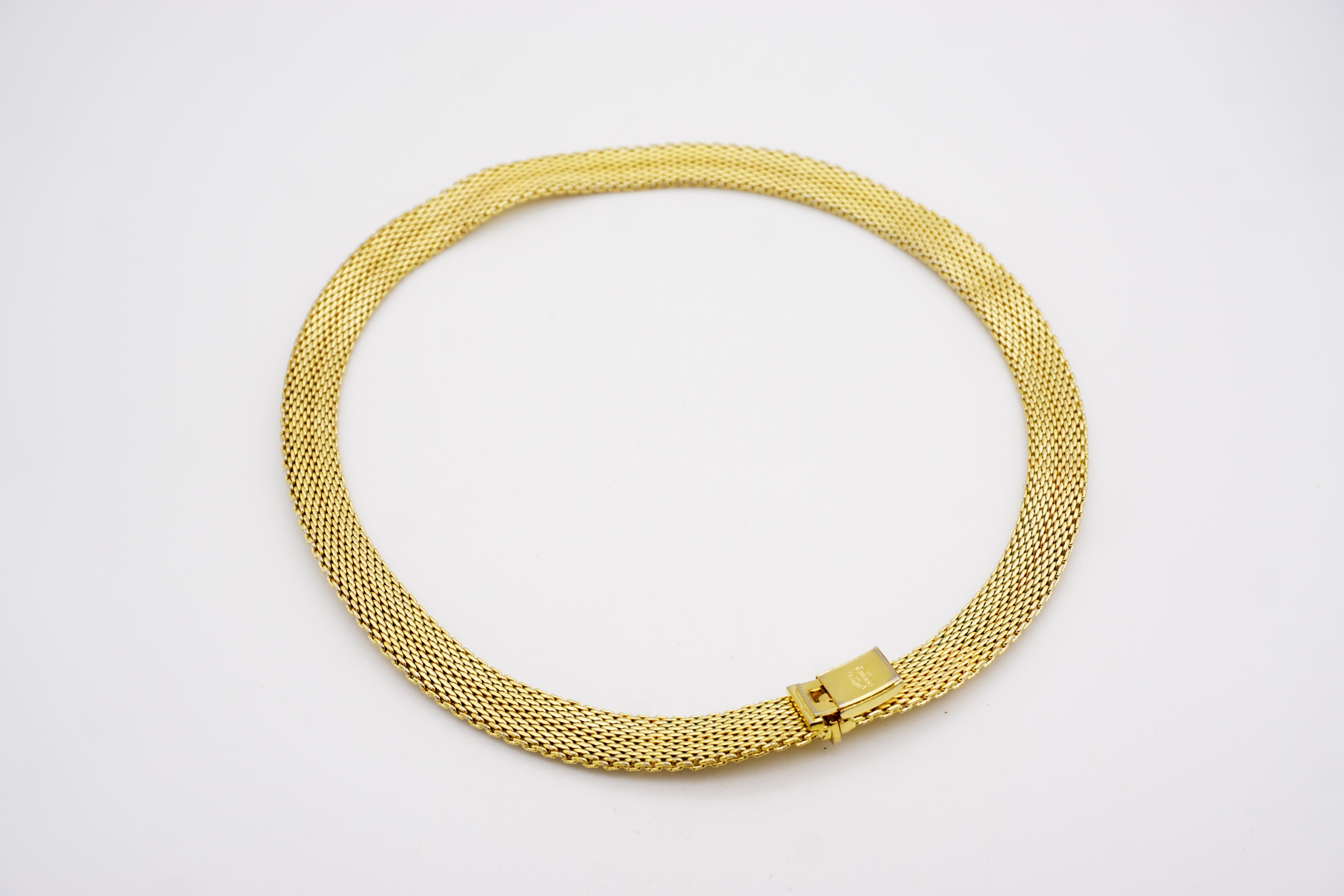 Christian Dior GROSSE 1966 Collana d'oro con borchie a triangolo intrecciate d'epoca in vendita 8