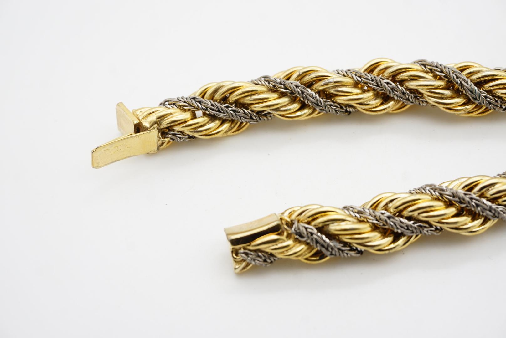 Christian Dior GROSSE 1967 Collana a spirale extra spessa in argento e oro in vendita 5