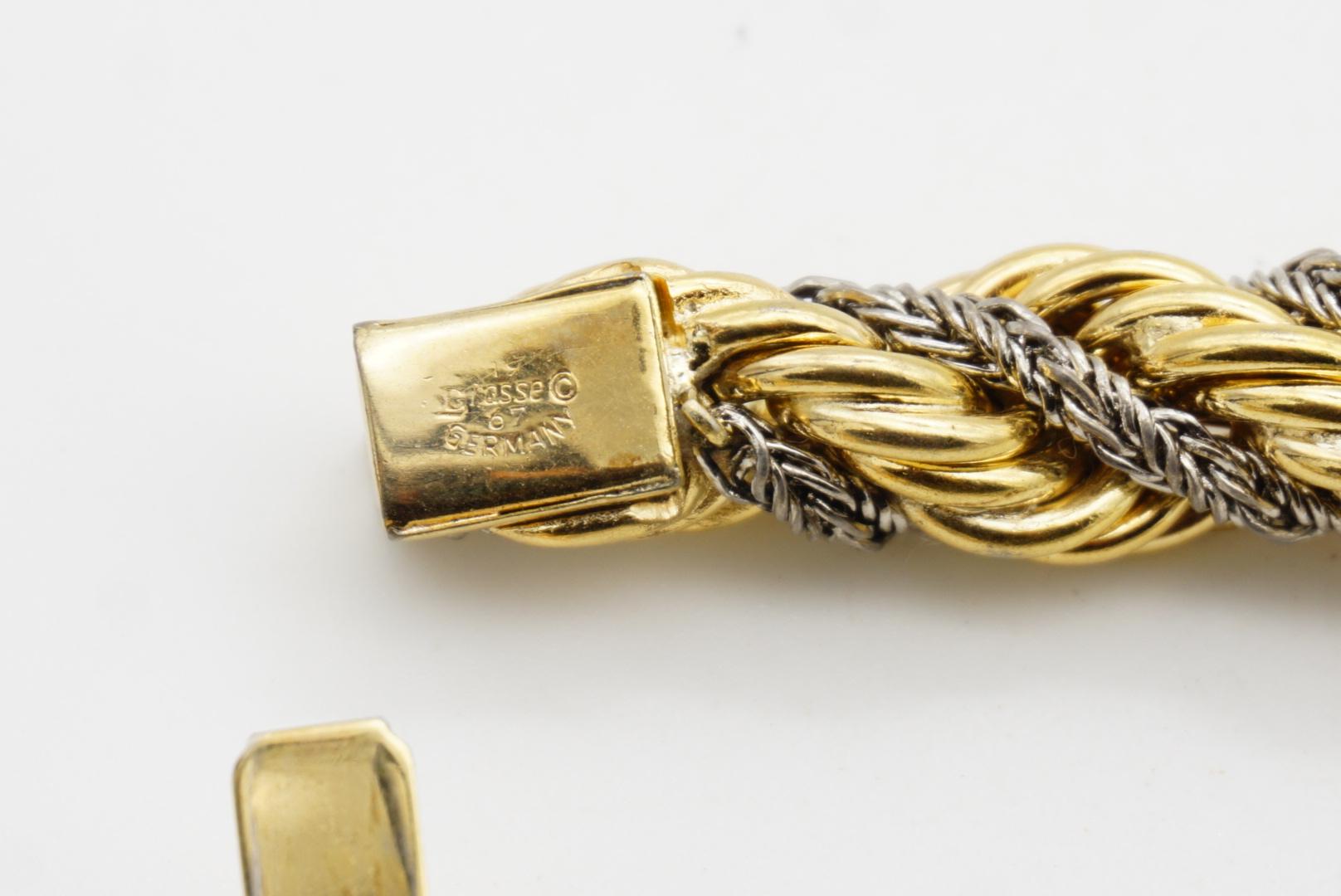 Christian Dior GROSSE 1967 Collana a spirale extra spessa in argento e oro in vendita 6