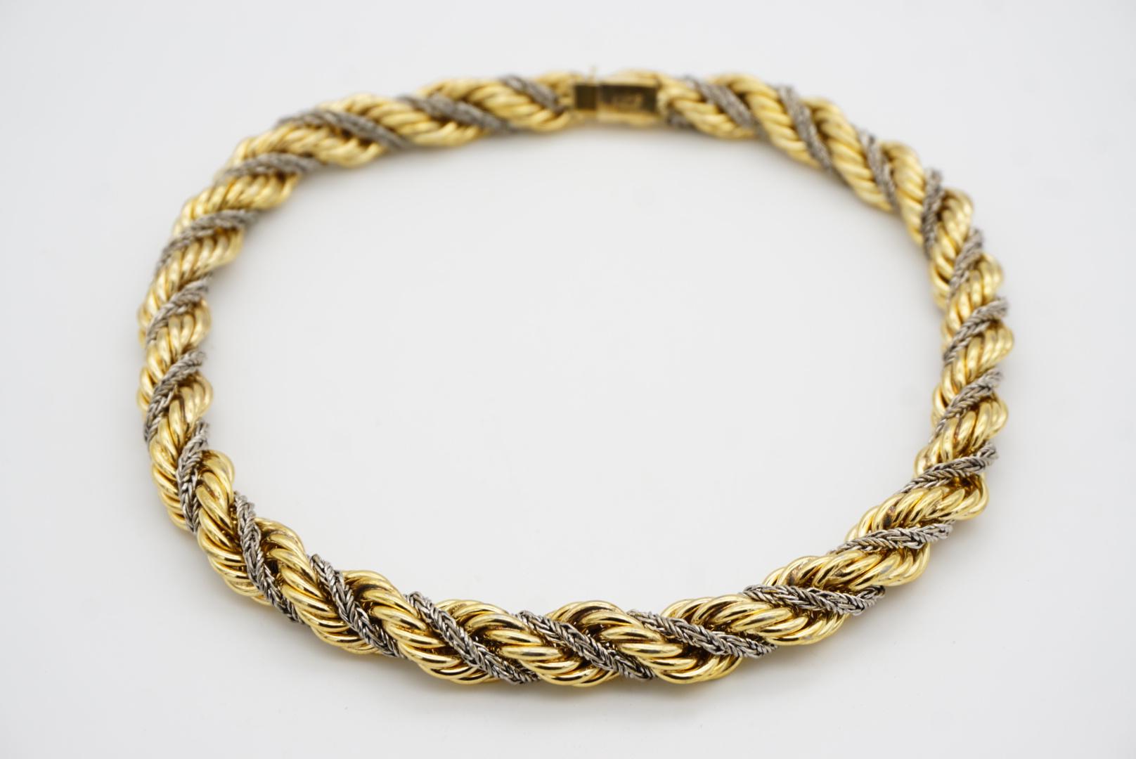 Christian Dior GROSSE 1967 Collana a spirale extra spessa in argento e oro in vendita 7