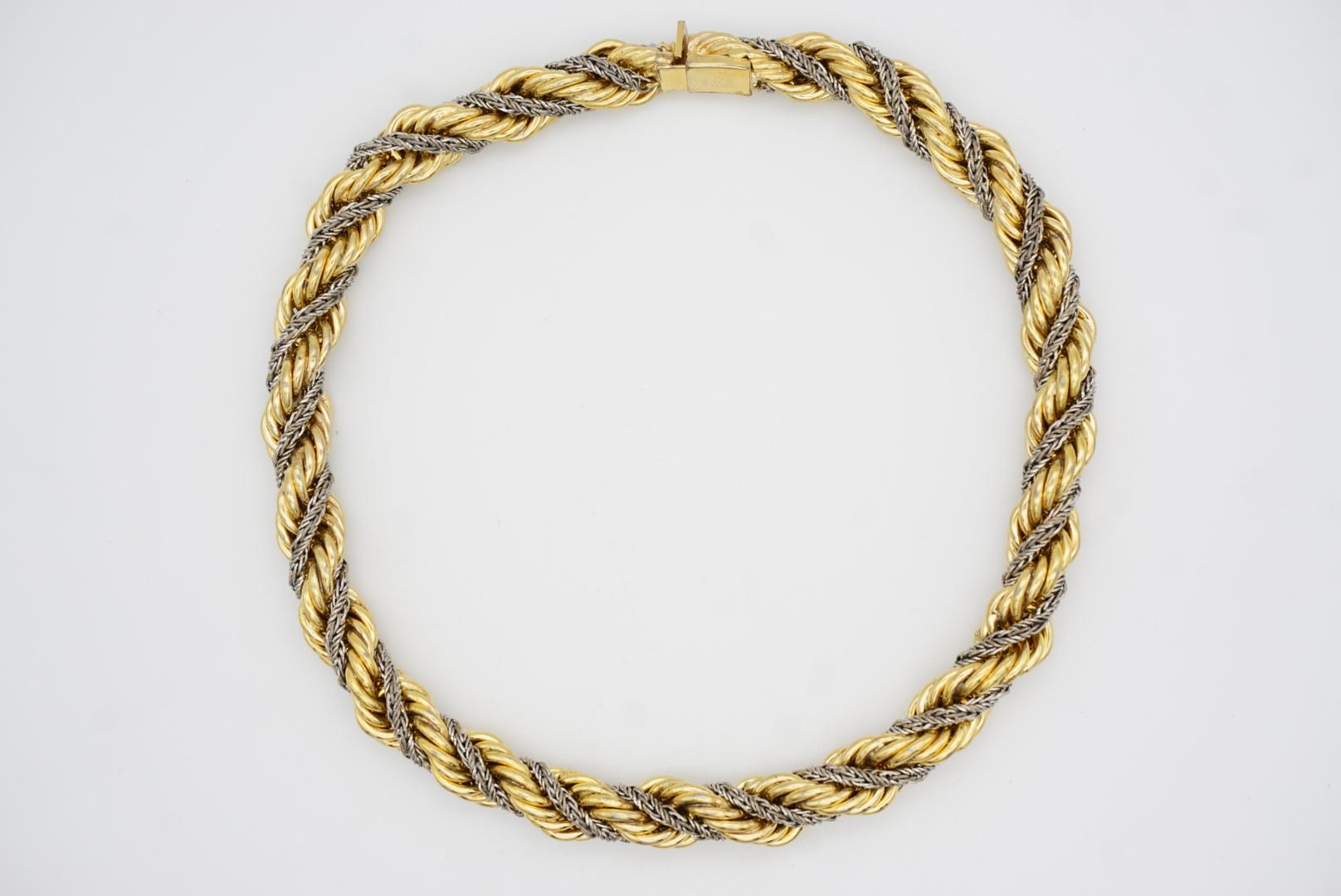 Christian Dior GROSSE 1967 Collana a spirale extra spessa in argento e oro in vendita 2