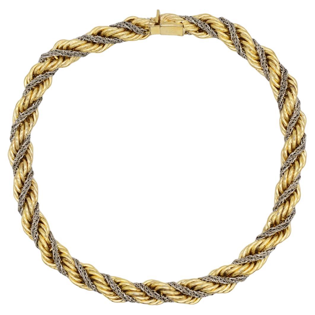 Christian Dior GROSSE 1967 Collana a spirale extra spessa, in argento e oro, di grande spessore in vendita