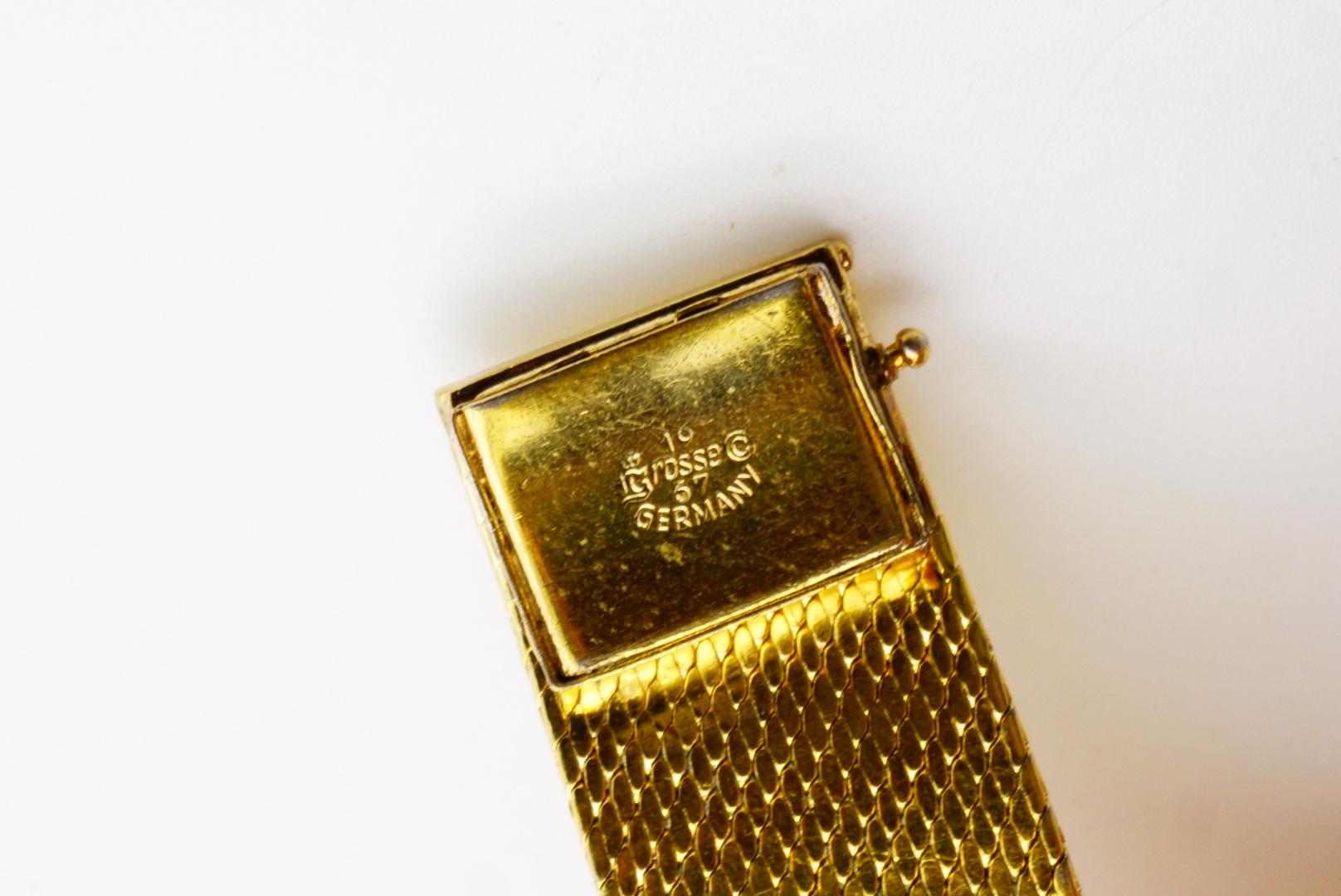 Christian Dior GROSSE 1967 Bracelet moderniste en maille tissée en forme de flamme striée en relief en vente 6