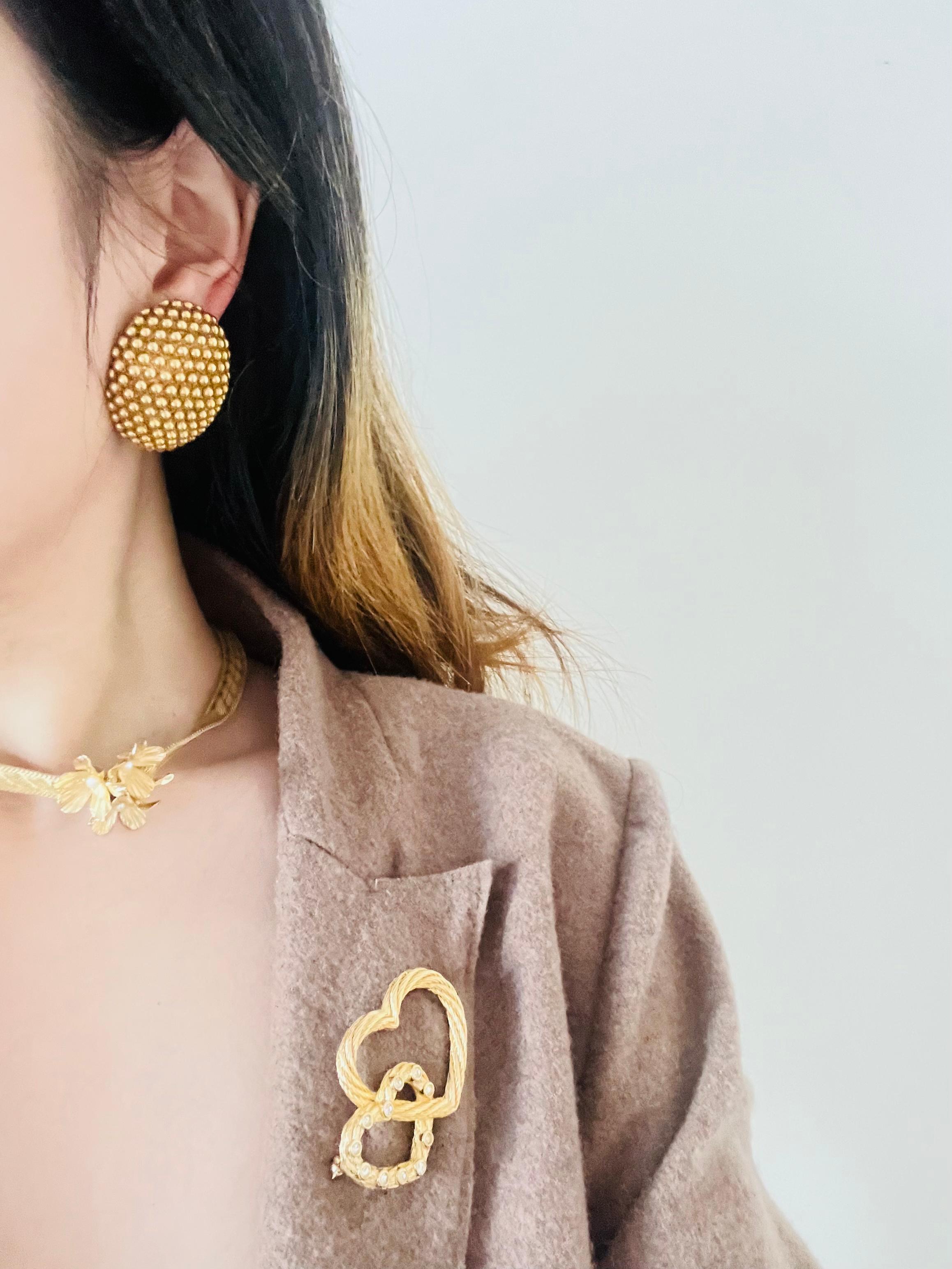 Christian Dior GROSSE 1967 - Collier ras du cou en maille et perles blanches Trio Cluster Flower 3