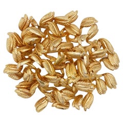 Christian Dior GROSSE 1967 Vintage Gold Rare Leaf Wheat Cluster Openwork Brooch