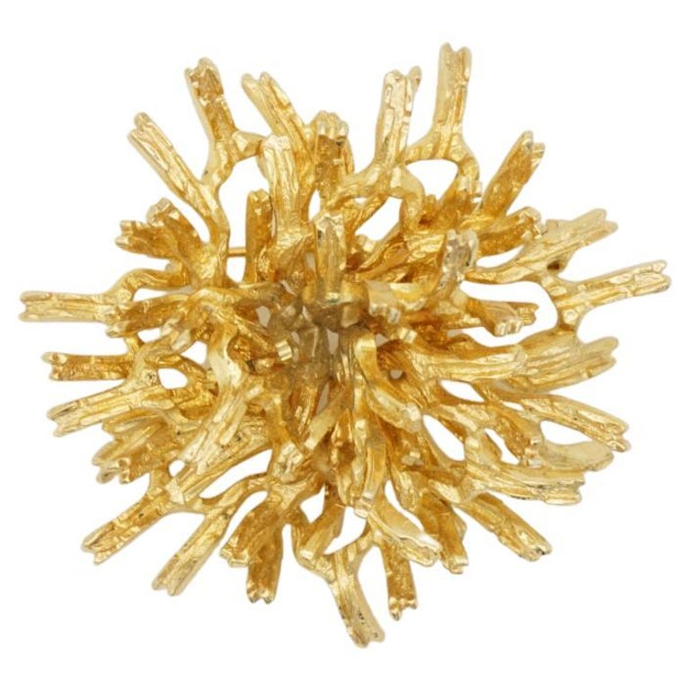 Broche Fantaisie Vintage En Forme De Fleur - Bijou D'occasion En Bon état
