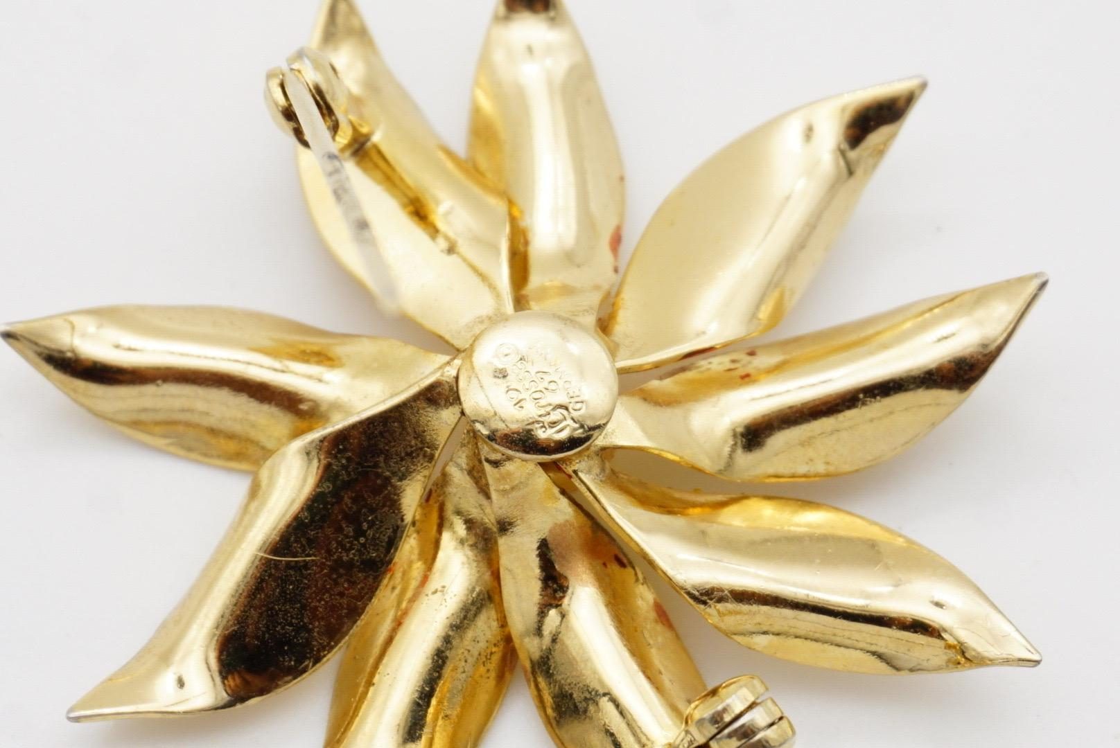 Christian Dior GROSSE 1967 Vintage Vivid Flourish Blossom Flower Elegant Brooch 7
