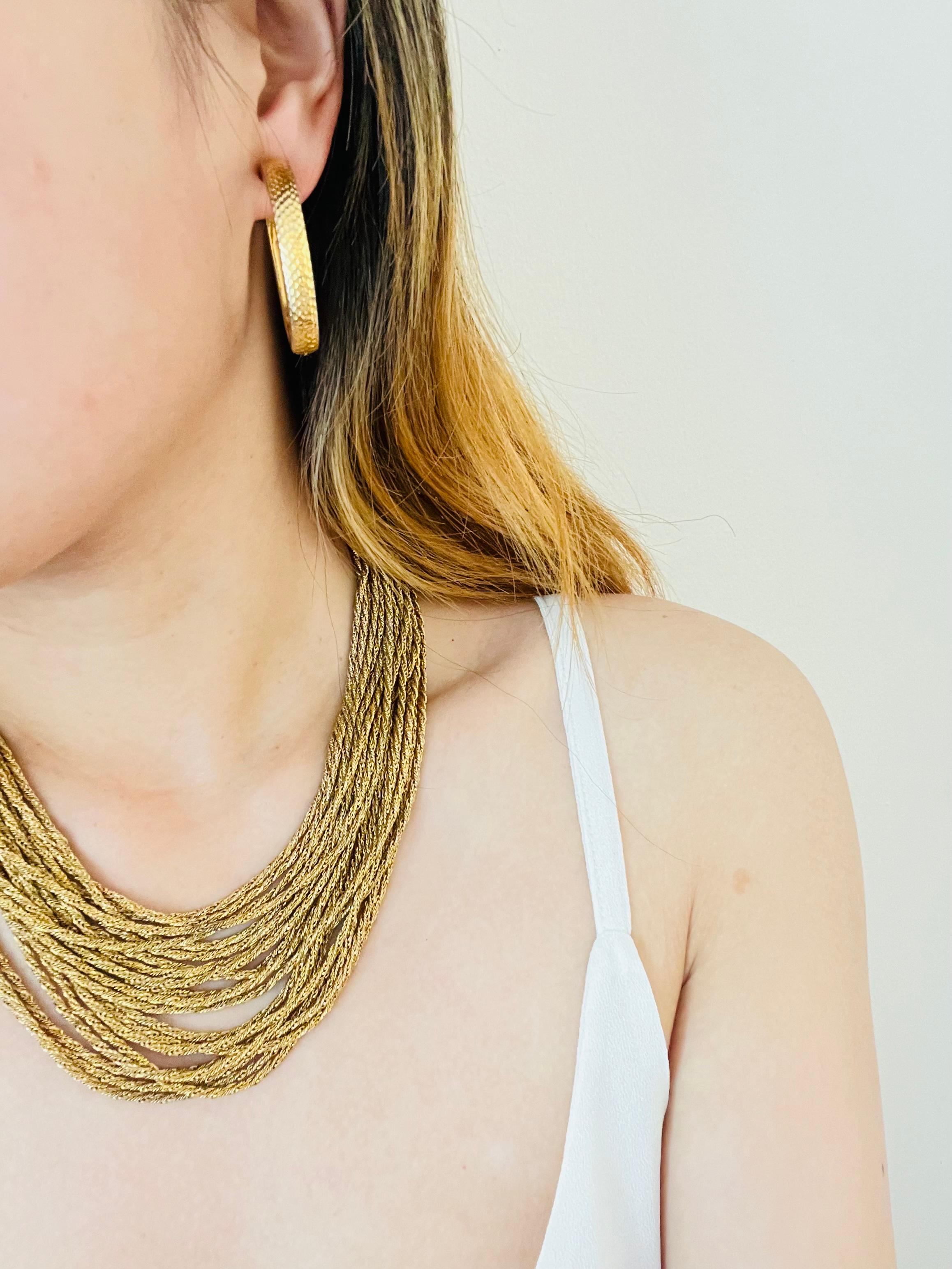 Christian Dior GROSSE 1968 Twenty 20 Strands Chain Chunky Collana in oro in vendita 5