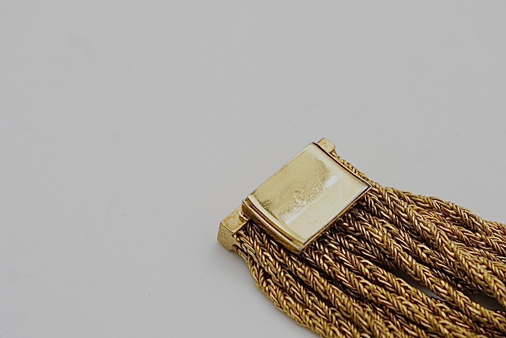 Christian Dior GROSSE 1968 Twenty 20 Strands Chain Chunky Collana in oro in vendita 11