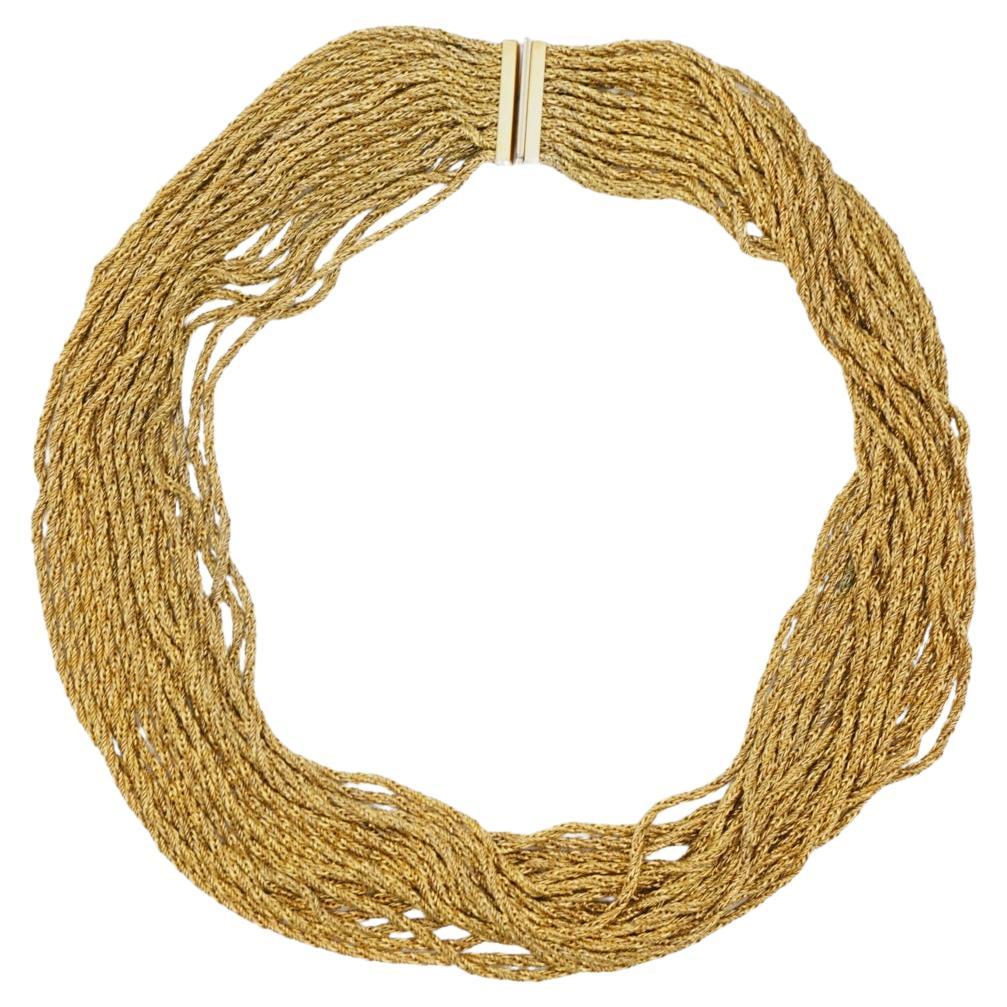 Christian Dior GROSSE 1968 Vintage Unisex Twenty 20 Strands Chain Chunky Statement Modernist Necklace, Gold Tone

Ottime condizioni. Alcuni leggeri graffi o perdite di colore, appena percettibili. 100% autentico.

Ha circa 60 anni. Si tratta di un