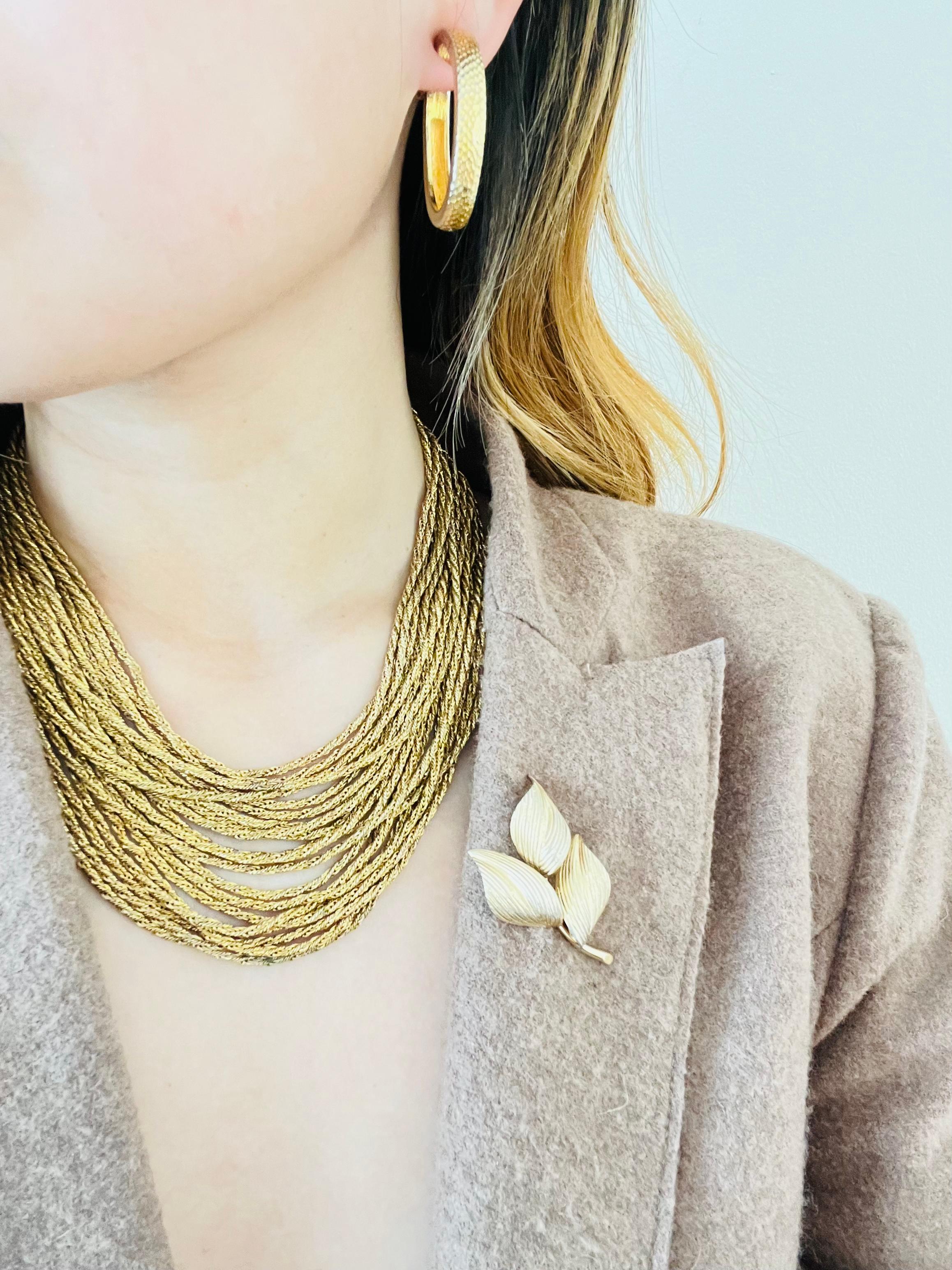 Christian Dior GROSSE 1968 Twenty 20 Strands Chain Chunky Collana in oro in vendita 2