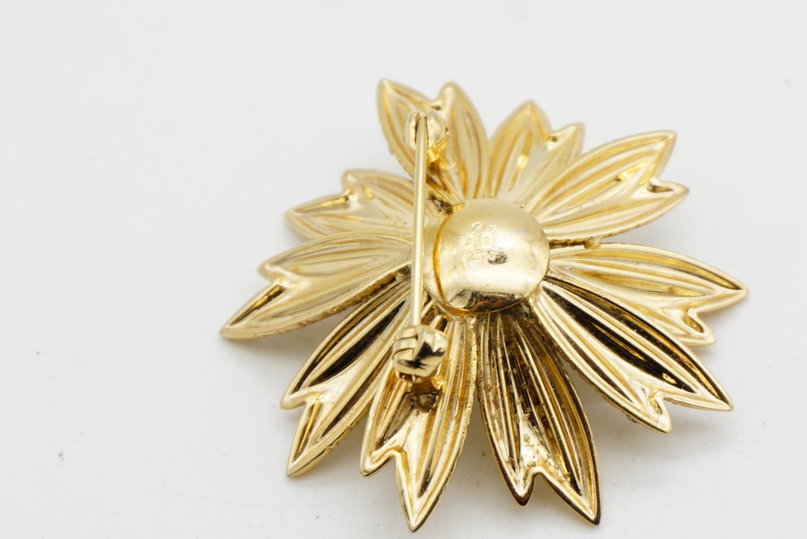 Christian Dior GROSSE 1968 Weiße Perlen Blüte Blume Strahlende Kristalle Brosche im Angebot 6