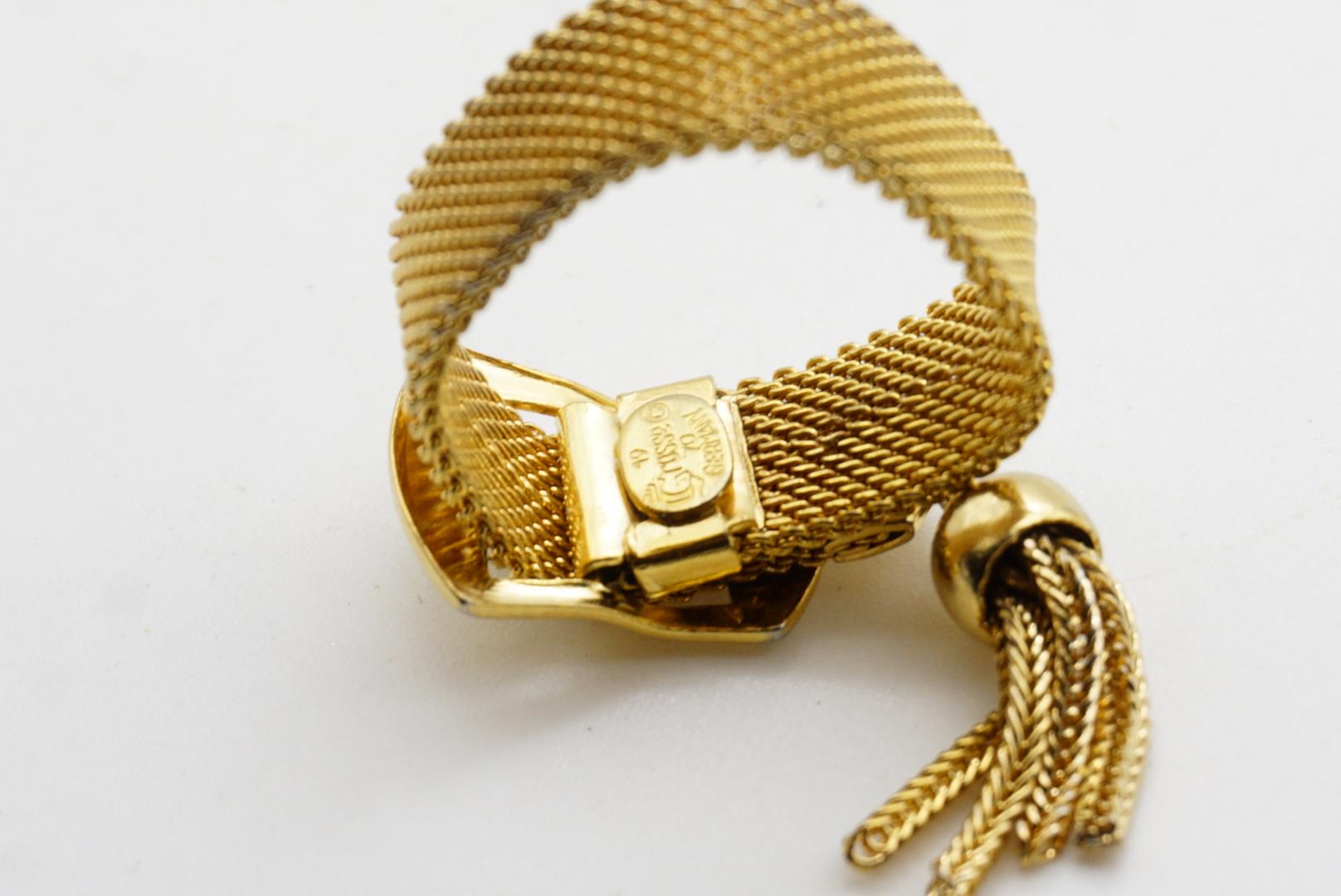 Christian Dior GROSSE 1970 Cintura regolabile a rete intrecciata Anello con charme e nappina in vendita 10