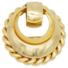 Christian Dior GROSSE 1970 Large Circle Swirl Openwork Chunky Brooch Pendant Vintage Christian Dior GROSSE 1970 Large Circle Swirl Openwork Chunky Brooch Pendant