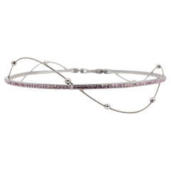 Christian Dior GROSSE 1970s Cube Pink Crystals Beads Satellite Choker Necklace