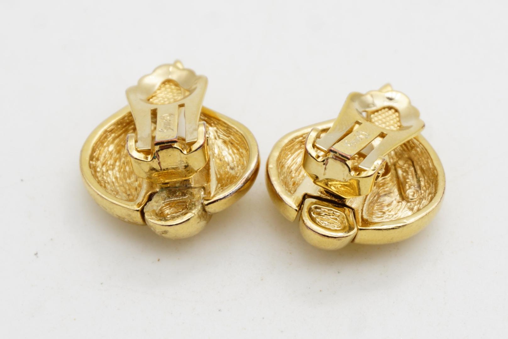 Christian Dior GROSSE Pendientes de lazo con nudo asimétrico de los años 70 Glow Flame Fire en venta 8