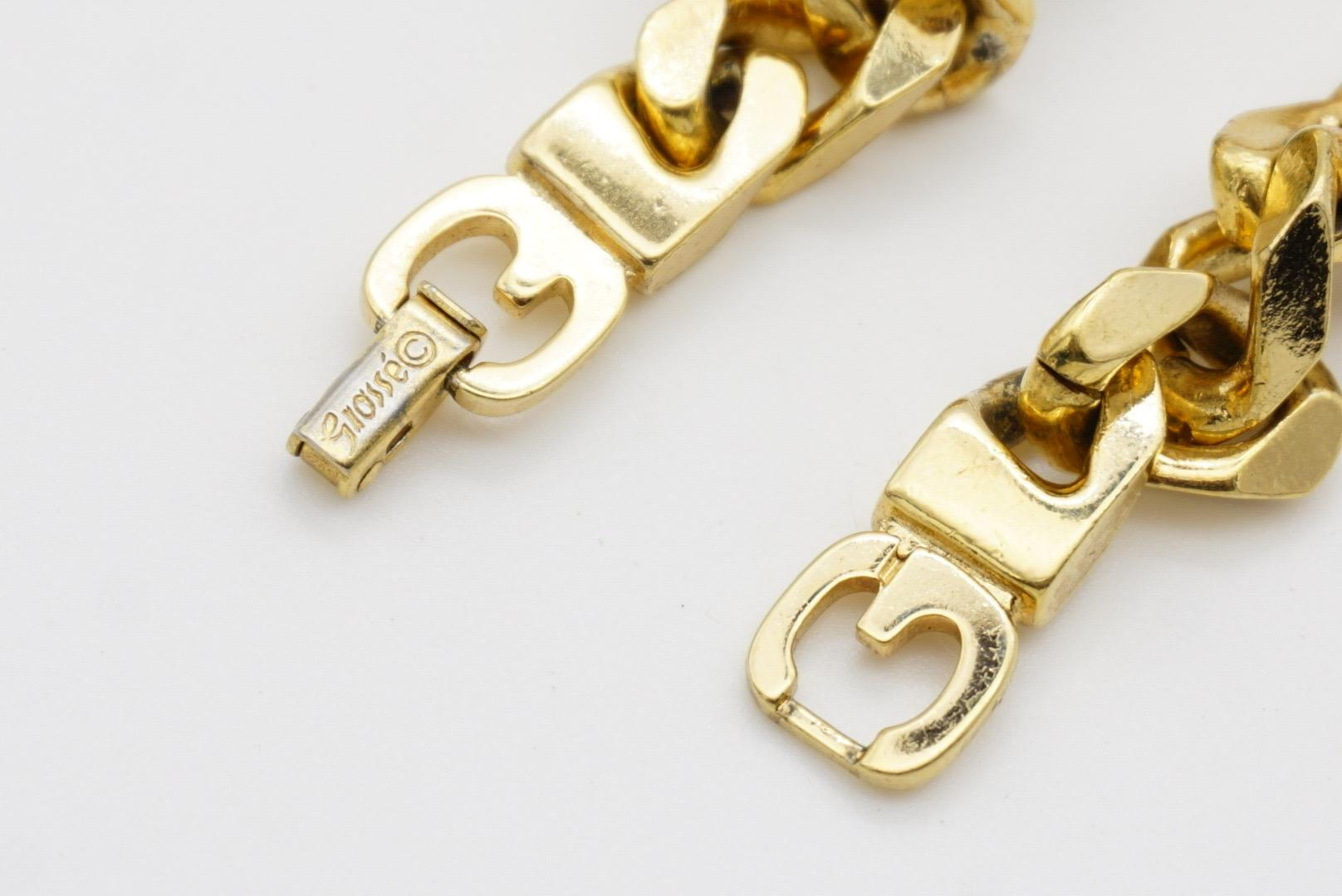 Christian Dior GROSSE 1970er Jahre Rubin-Saphir-Smaragd-Kristall-Ineinandergreifendes Armband im Angebot 9
