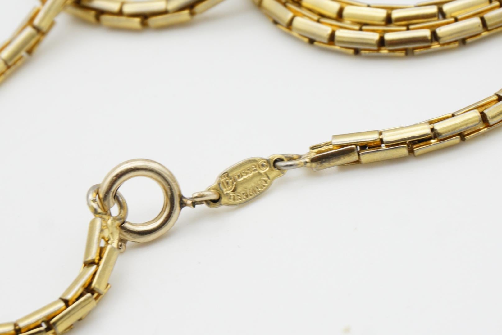 Christian Dior GROSSE 1970s Versatile Hinge Interlinked Long Necklace Bracelet For Sale 9