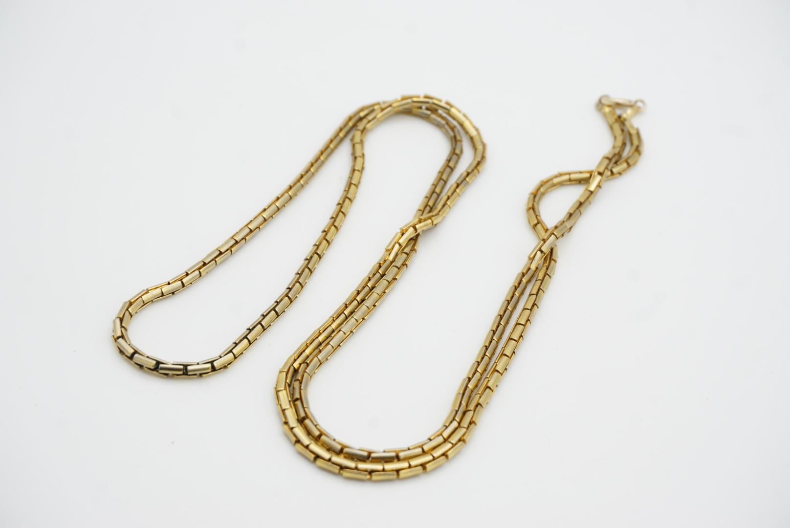 Christian Dior GROSSE 1970s Versatile Hinge Interlinked Long Necklace Bracelet For Sale 10