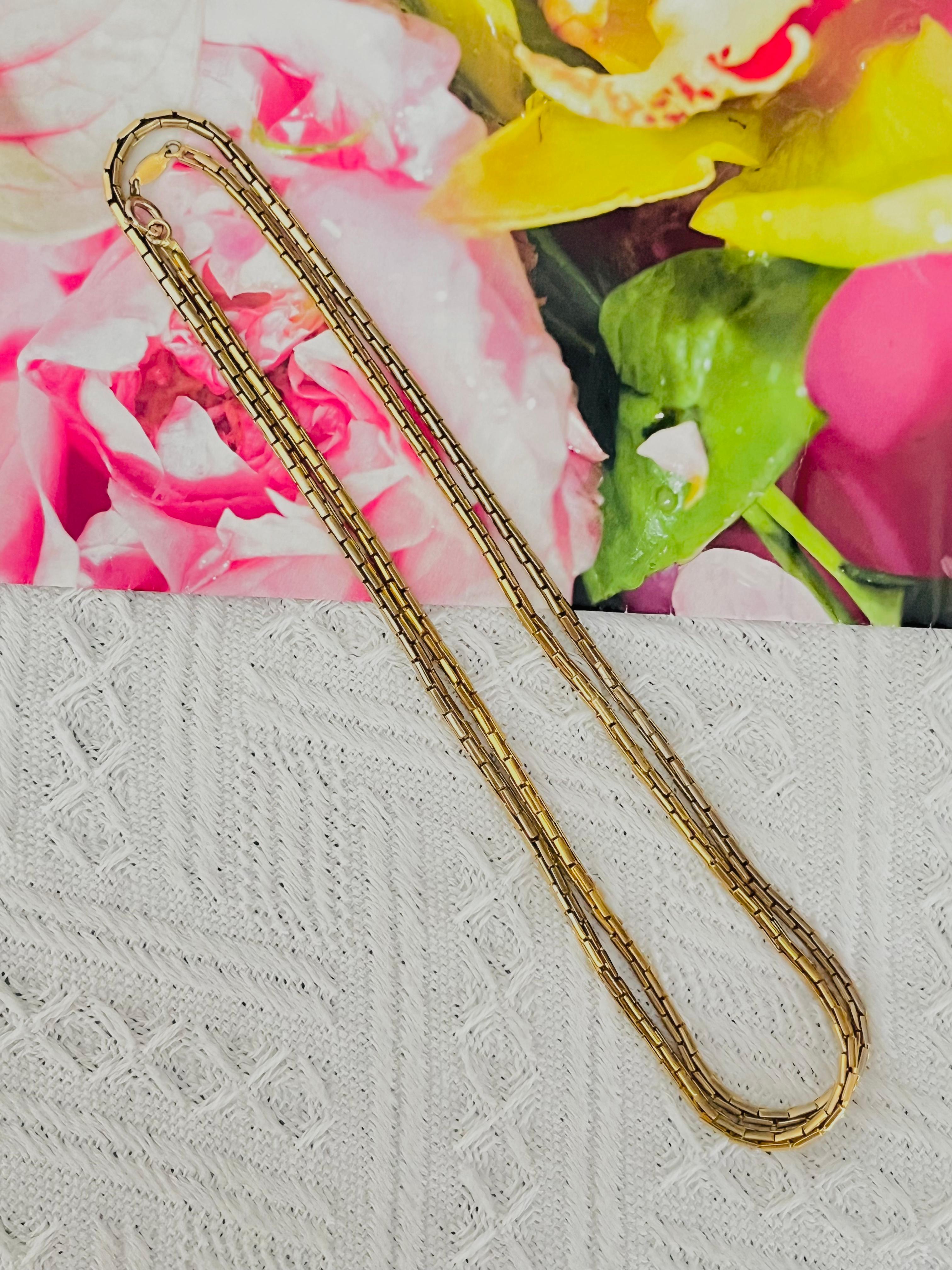 Art Deco Christian Dior GROSSE 1970s Versatile Hinge Interlinked Long Necklace Bracelet For Sale
