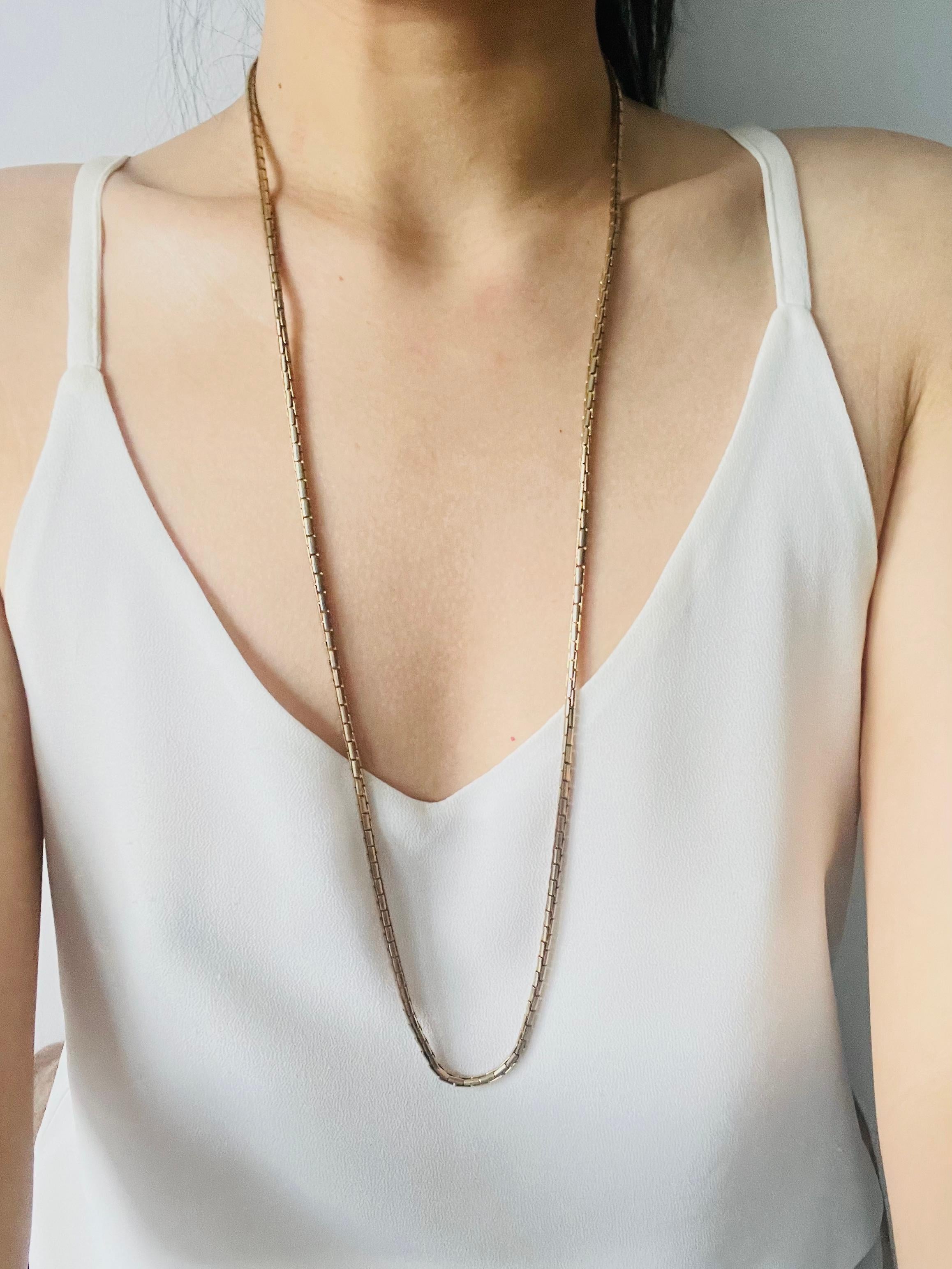 Christian Dior GROSSE 1970s Versatile Hinge Interlinked Long Necklace Bracelet For Sale 4