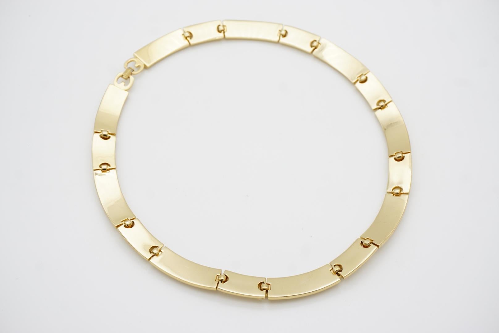 Christian Dior GROSSE 1970s Vintage Crystals Glow Link Choker Collare Collana in vendita 9