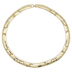 Christian Dior GROSSE 1970s Vintage Crystals Glow Link Choker Collar Necklace
