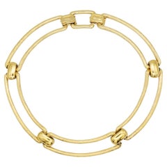 Christian Dior GROSSE 1970s Vintage Double Interlinked Choker Collar Necklace